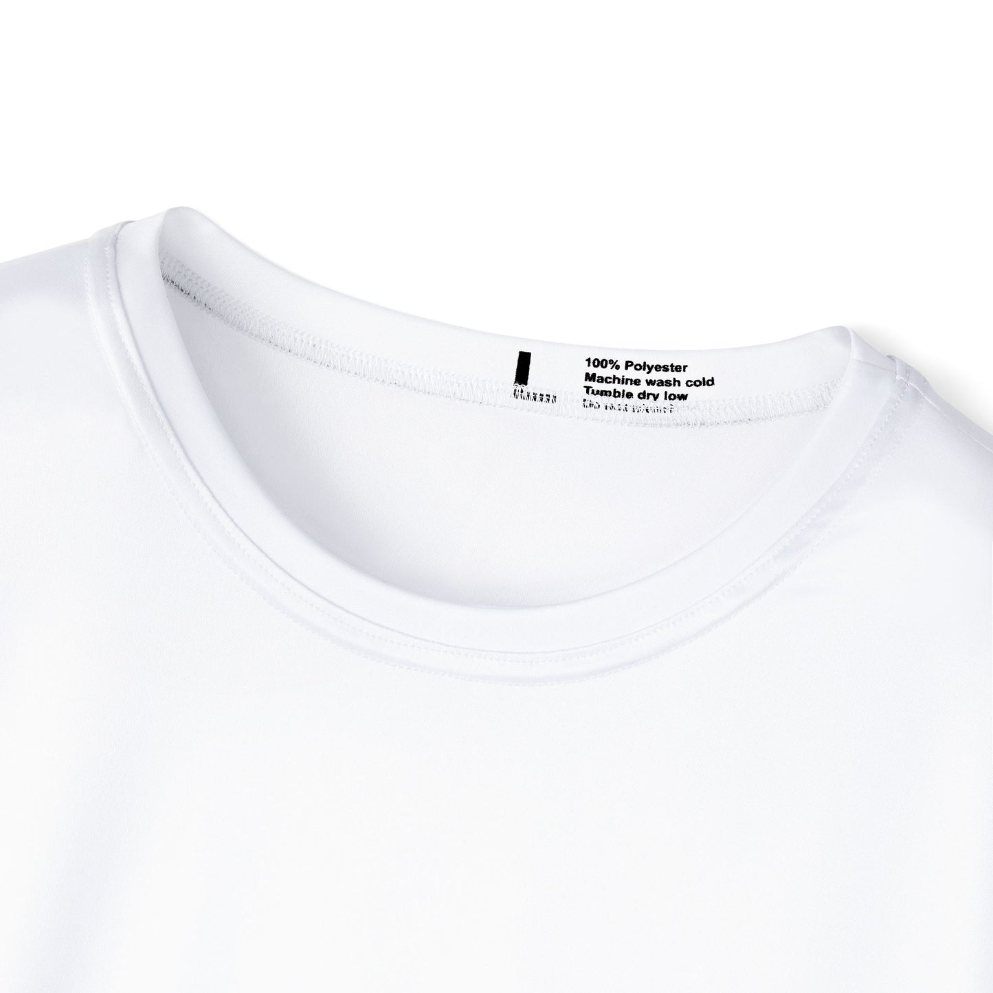 True White Color Unisex Poly T-Shirt with Solid Colors XS-4XL