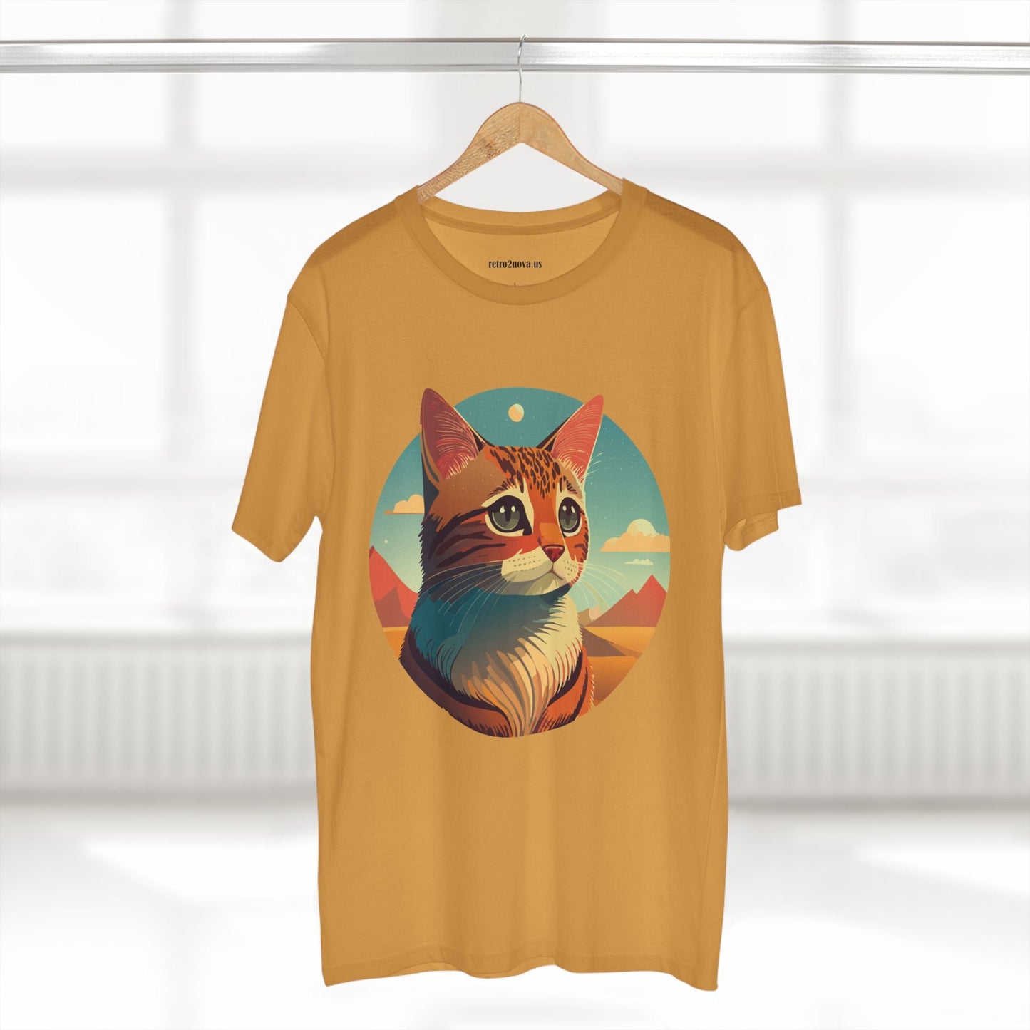 Cat Shirt Unisex Premium Cotton Tee With Original Art Design By Retro2Nova Breathable Ring Spun Cotton Soft Comfortable
