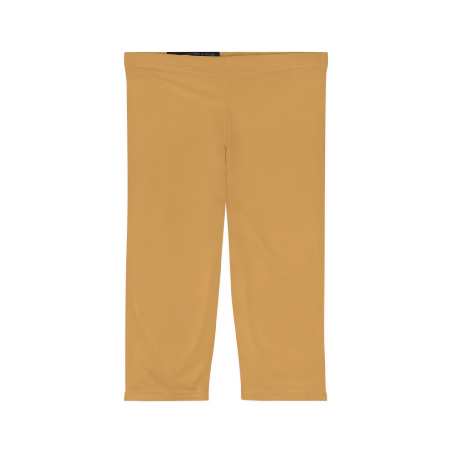 Sunlit Clay Color Women's Brushed Suede Poly Span Casual Capri Leggings XS-2XL