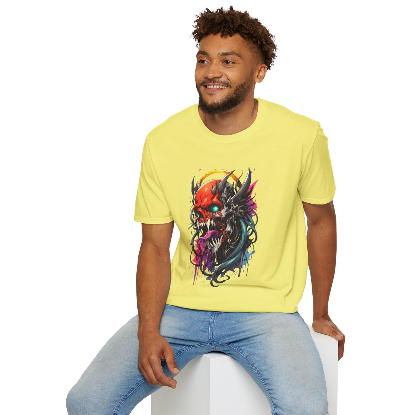 Skull Graphic Unisex Cotton T-shirt with Skeleton Artwork Design 28