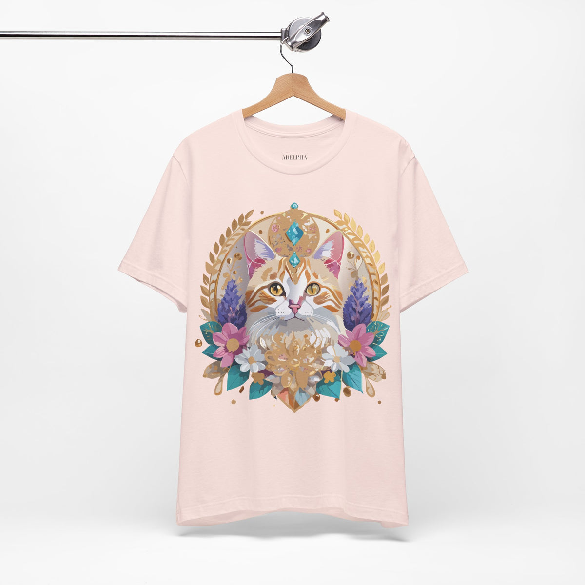 Medallion Graphic Unisex Cotton Bella+Canvas Tee with Art Design d40