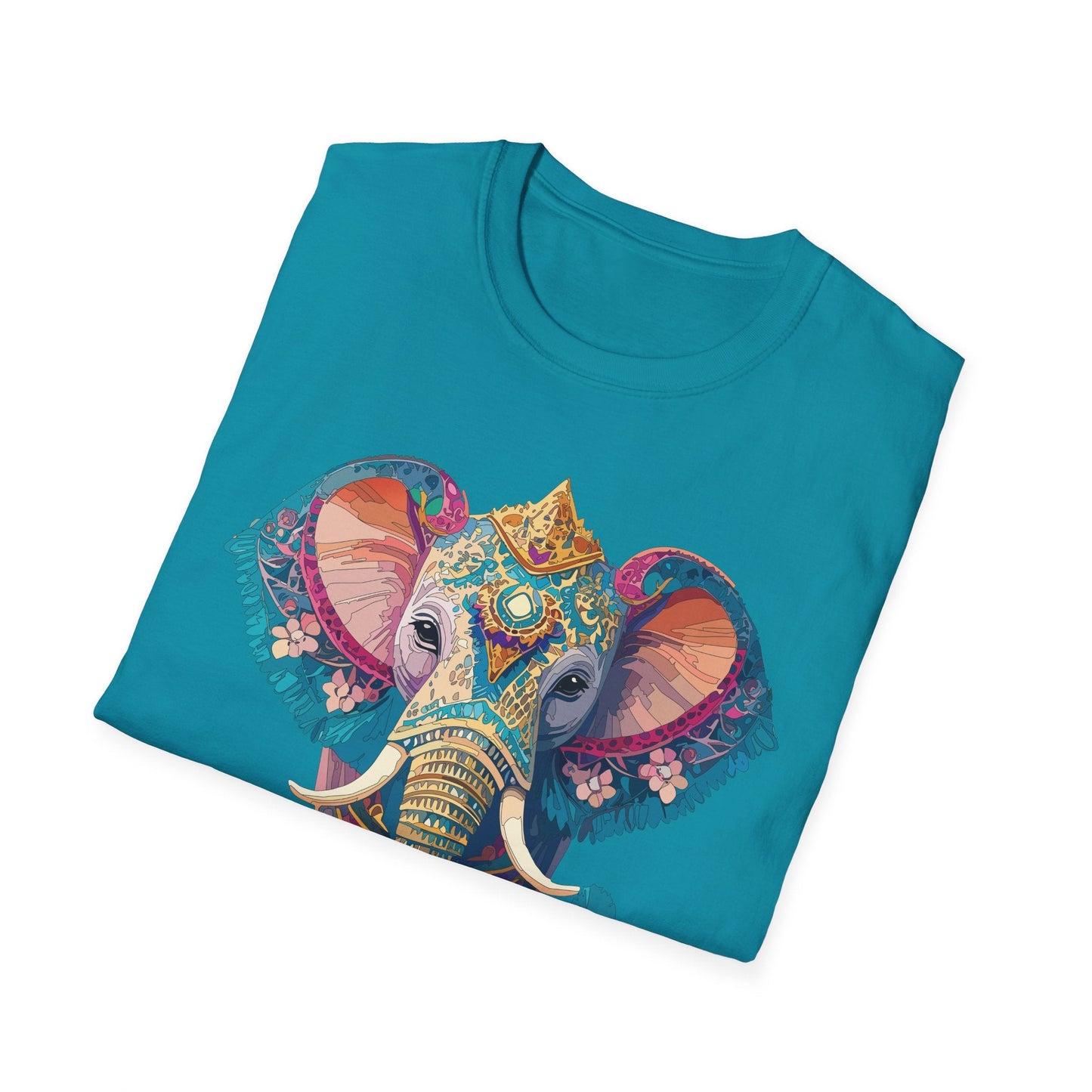 Elephant Shirt Unisex Animal Tee Softstyle 100 Percent Ring Spun Cotton Gildan 64000