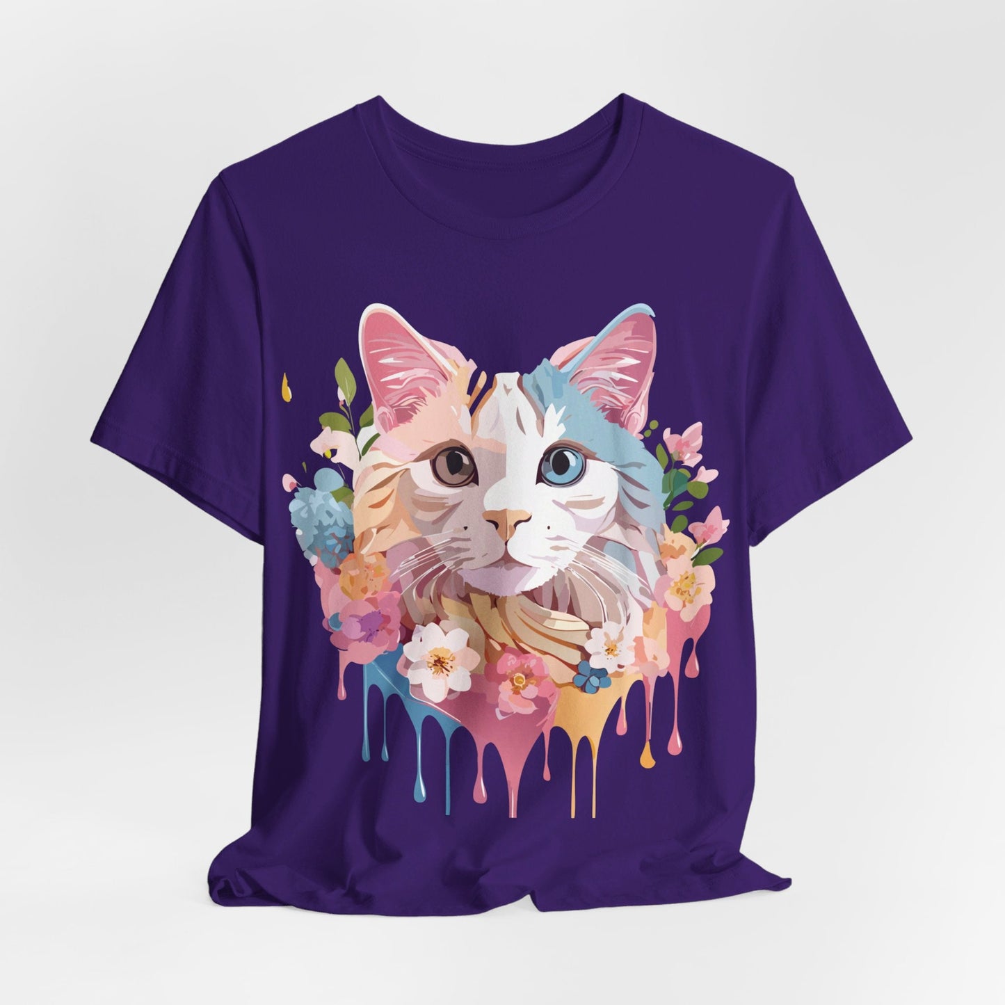 Cat Graphic Tee Unisex Short Sleeve Shirt Featuring Vintage Adelpha Artwork
