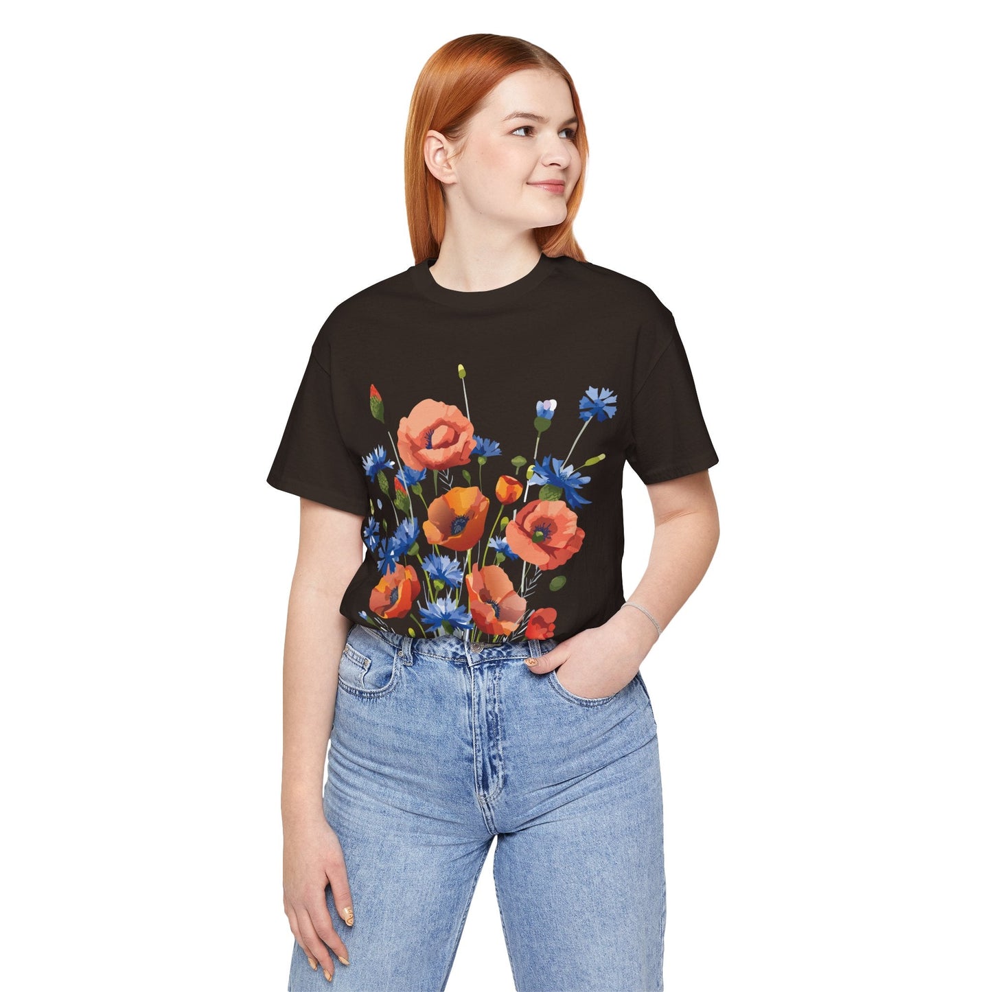 Vintage Floral Graphic Unisex Cotton Tee 33