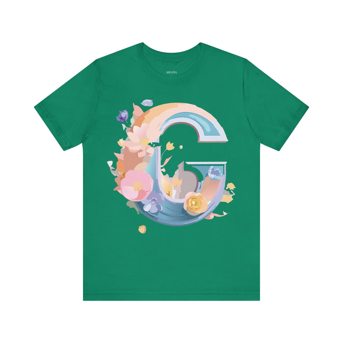 Letter G Graphic Unisex Cotton Bella+Canvas Tee with Art Letter Design