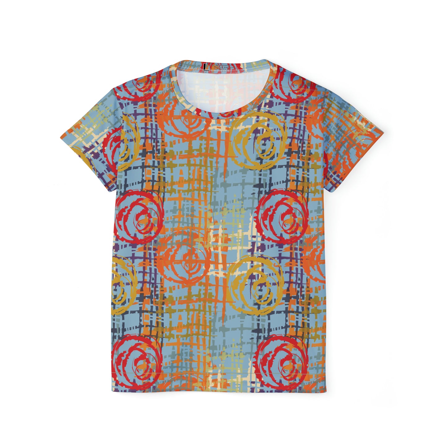 Camiseta de poliéster con estampados abstractos