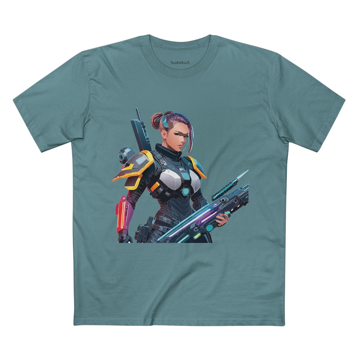 Army-woman Graphic Unisex 100 Cotton Staple Tee 3