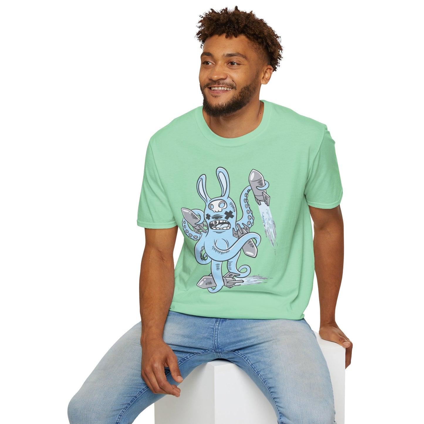 Cartoon T Shirt Unisex Animation Tee Funny Art Design Gildan Softstyle 64000 Premium Cotton