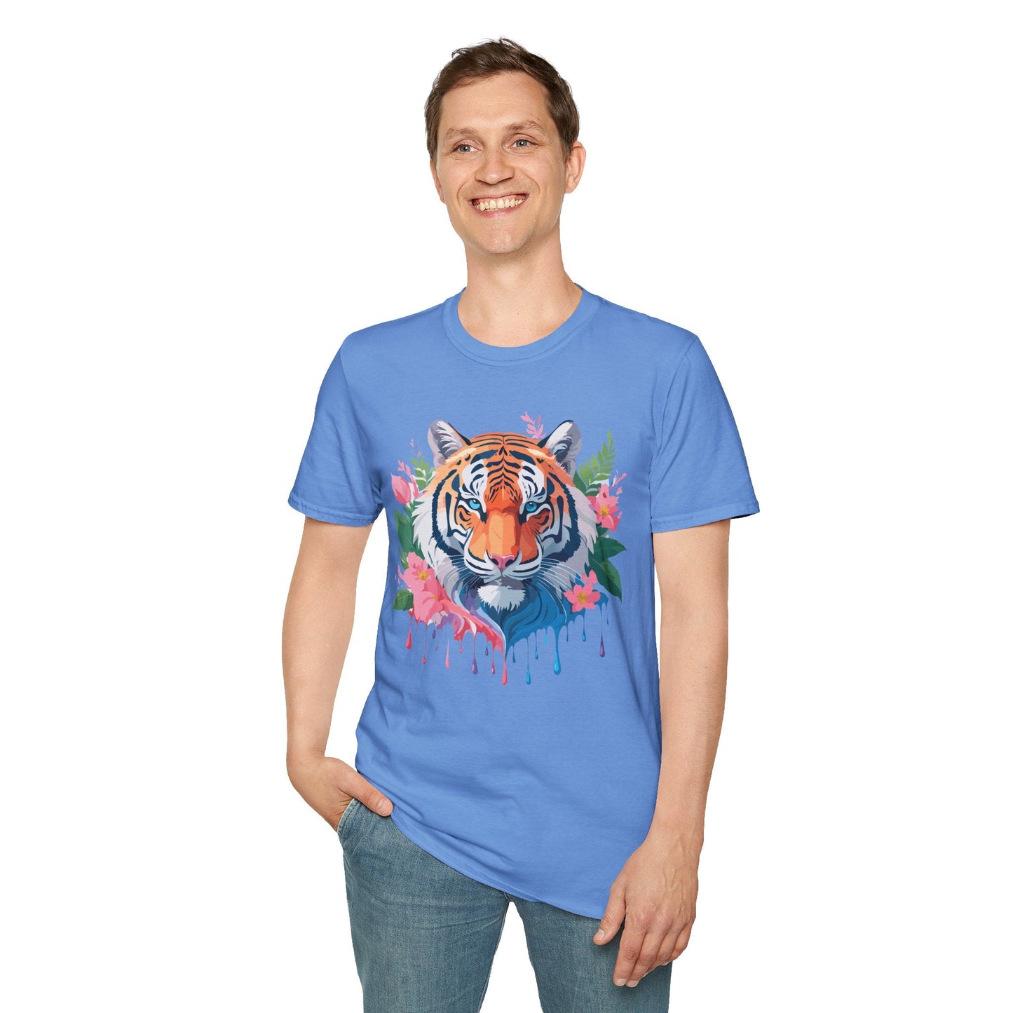 Tiger Shirt Unisex Animal Tee Softstyle Gildan 64000 Cotton Tee