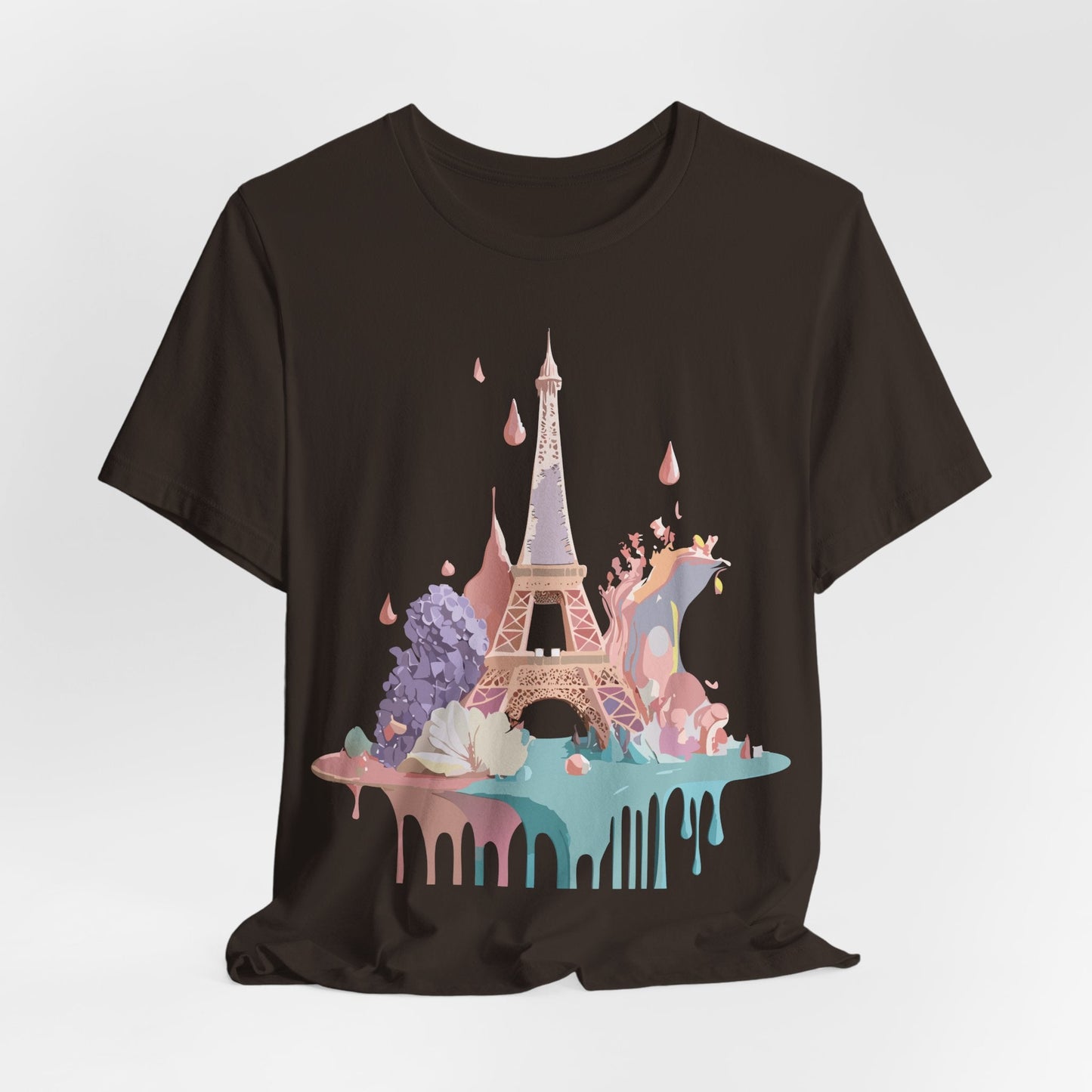 Paris Graphic Tee Unisex Short Sleeve Shirt With Vintage Inspired Adelpha Artwork