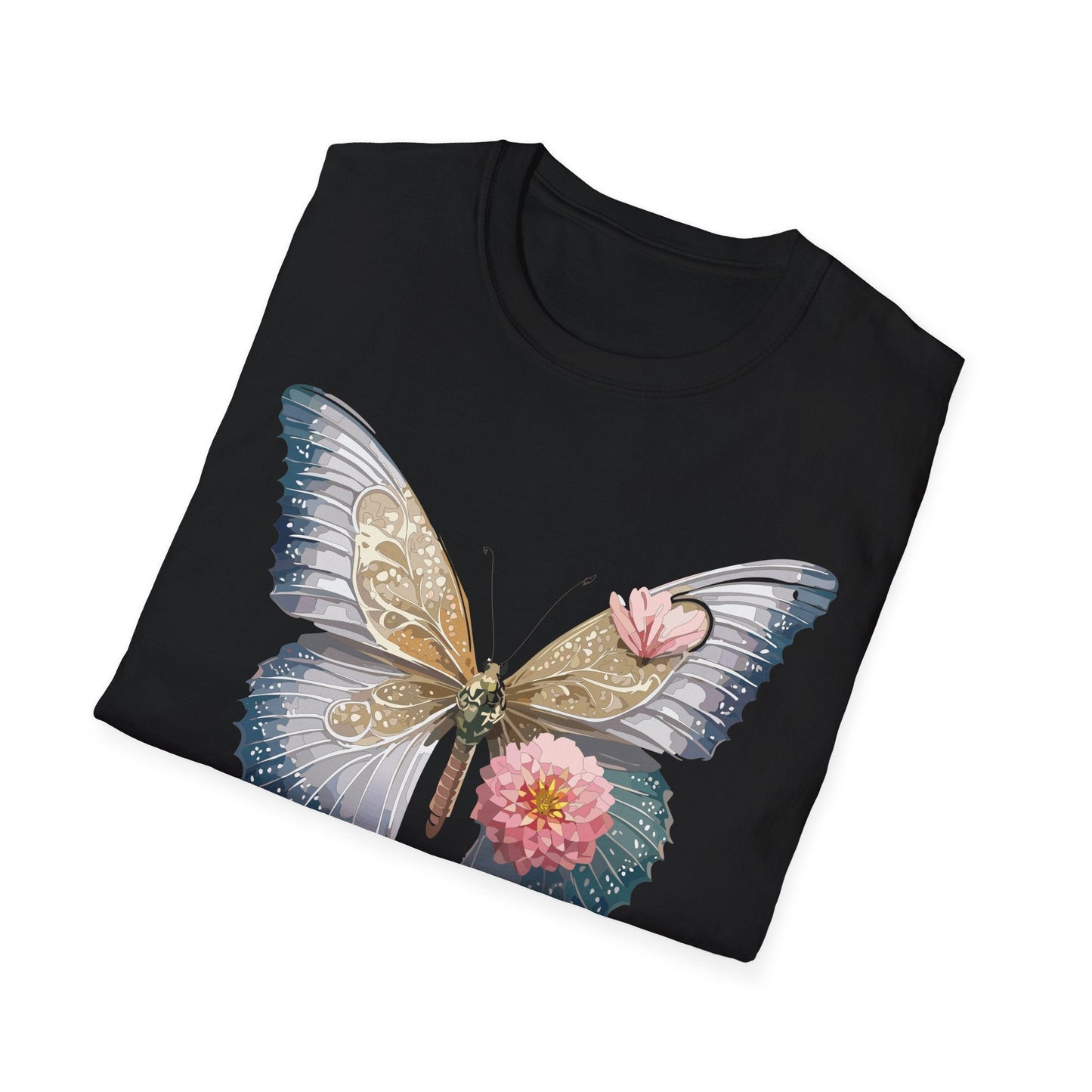 Unisex Monarch Butterfly T Shirt Softstyle Gildan 64000 100 Percent Ring Spun Cotton Tee