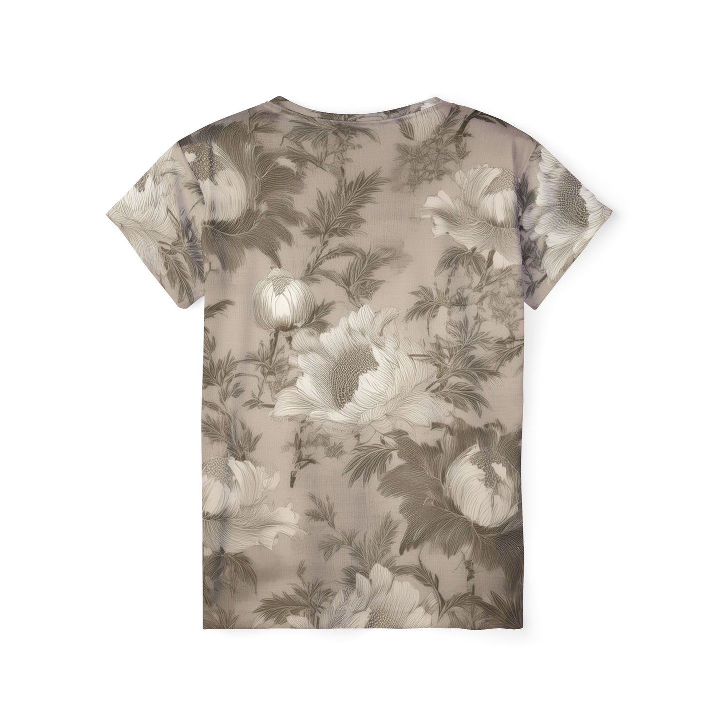 Women Poly T-Shirt with Floral Print