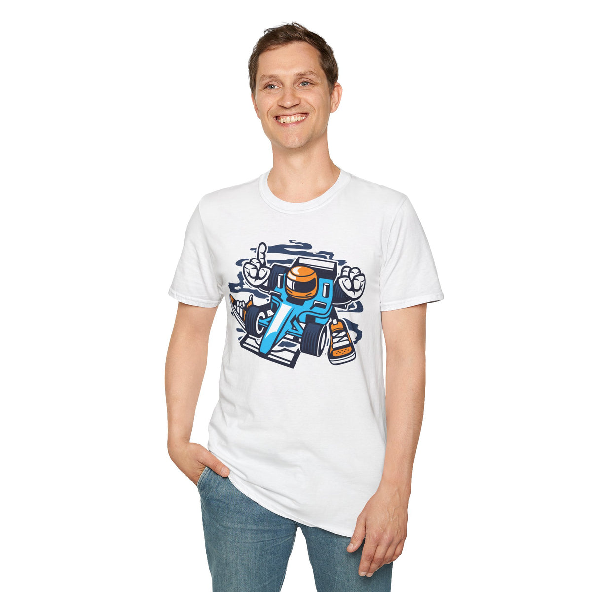 Unisex Cotton T-Shirt with Cartoon Graphic Design