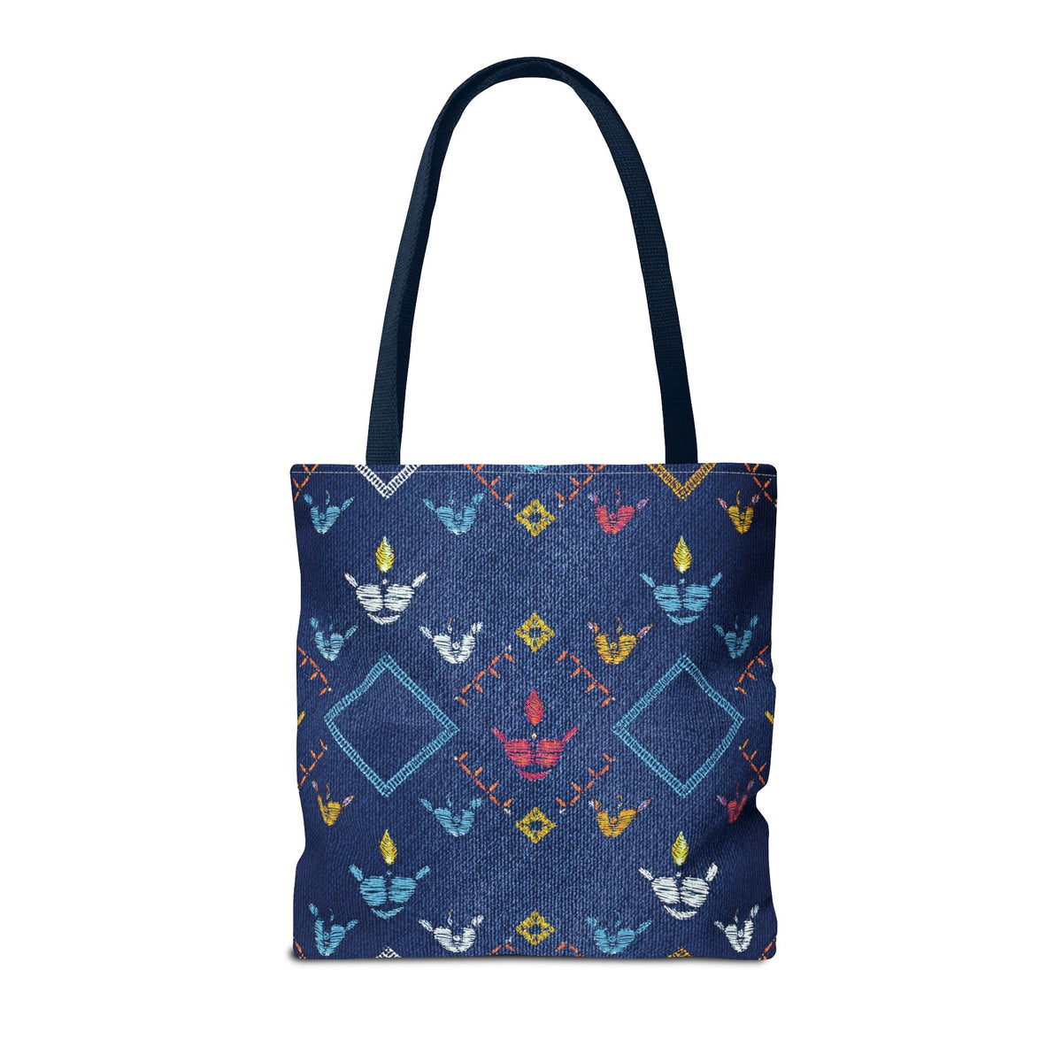 Diwali Graphic Denim Fabric Imitation Print Unisex Canvas Bag Poly Spun 3 Sizes Tote Bag 205-13