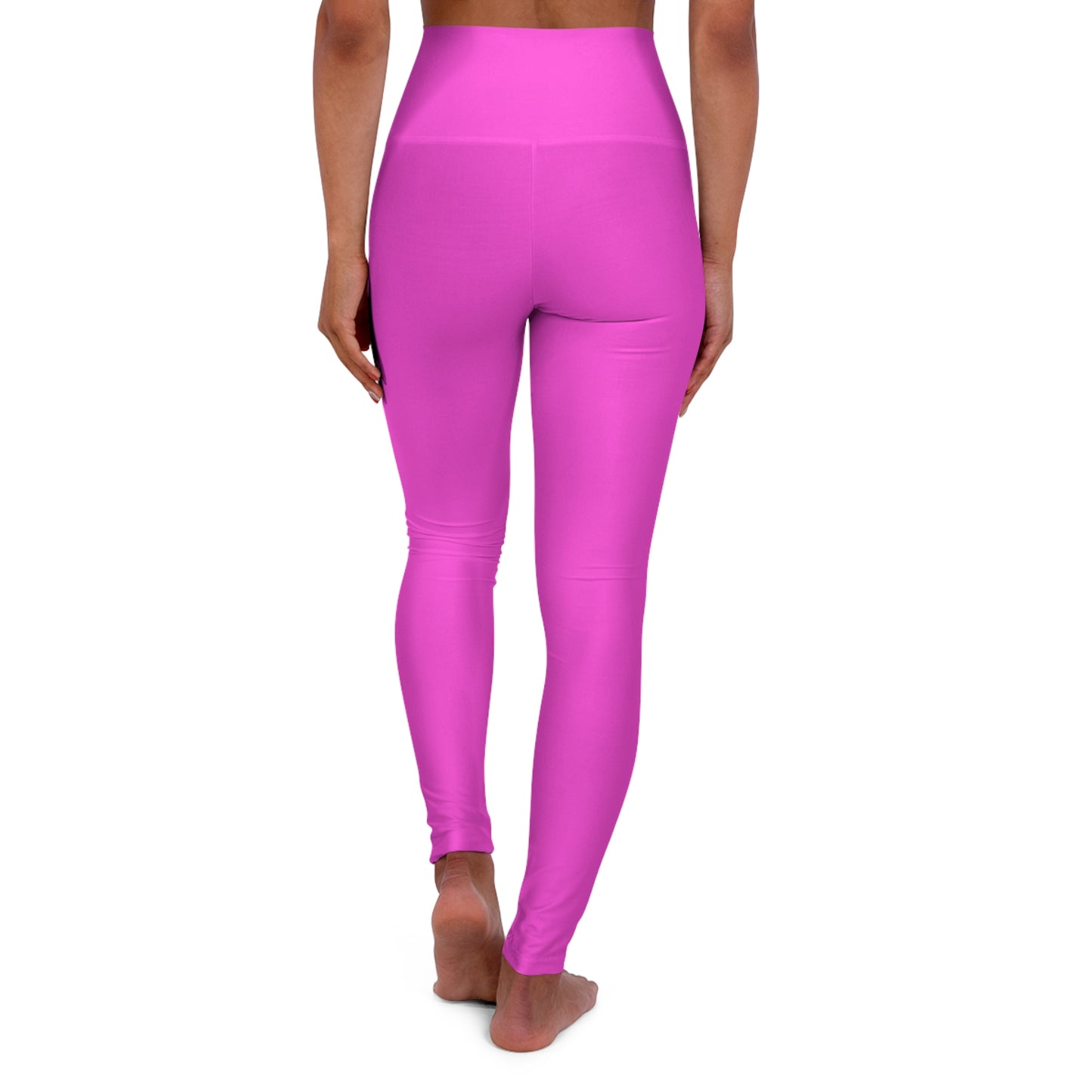 Cotton Bloom Pink Color High-Waist Yoga Leggings Women's Seamless Poly-Span Stretchy Pants XS-2XL