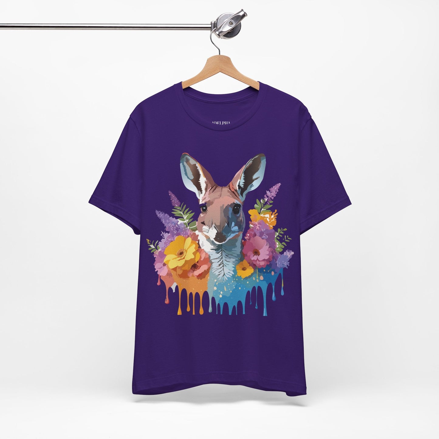 Kangaroo Graphic Tee Unisex Jersey Short Sleeve Adelpha Vintage Inspired Artwork Casual Wear