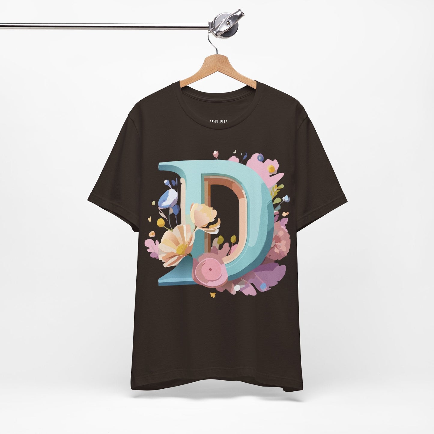 Adelpha Vintage Letter D Shirt Unisex Graphic Tee for Everyday Comfort and Style