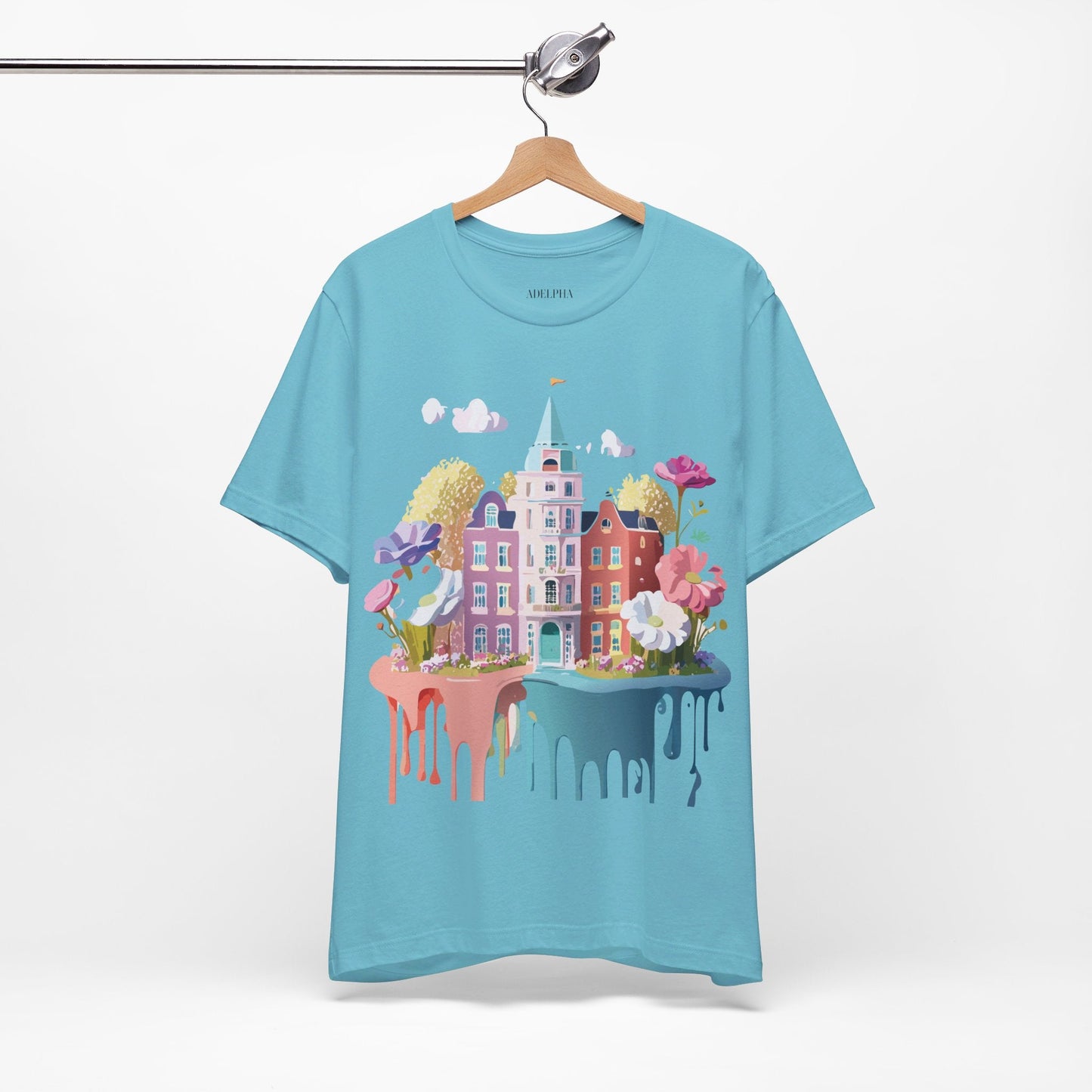 Amsterdam Tourist Shirt Graphic Tee Unisex Vintage Inspired Art Design by Adelpha Short Sleeve