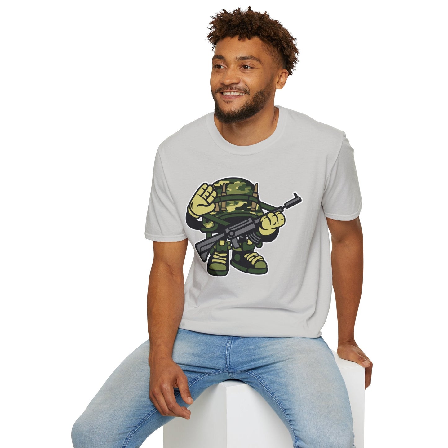 Cartoon T Shirt Animation Tee Funny Art Design Unisex Softstyle 64000 Lightweight Cotton Tee