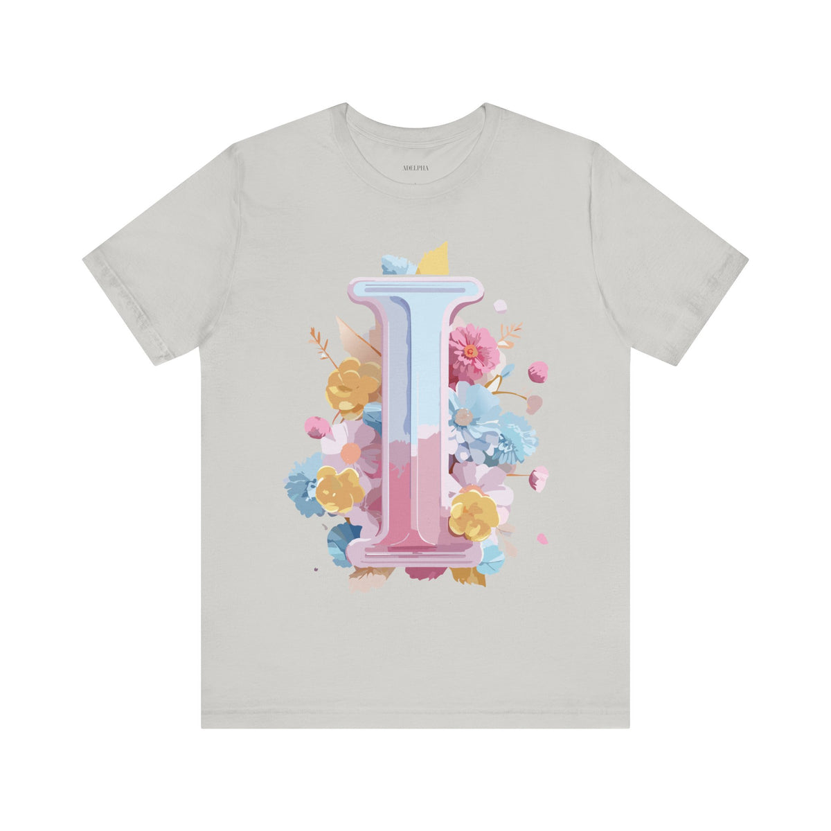 Letter I Graphic Unisex Cotton Bella+Canvas Tee with Art Letter Design