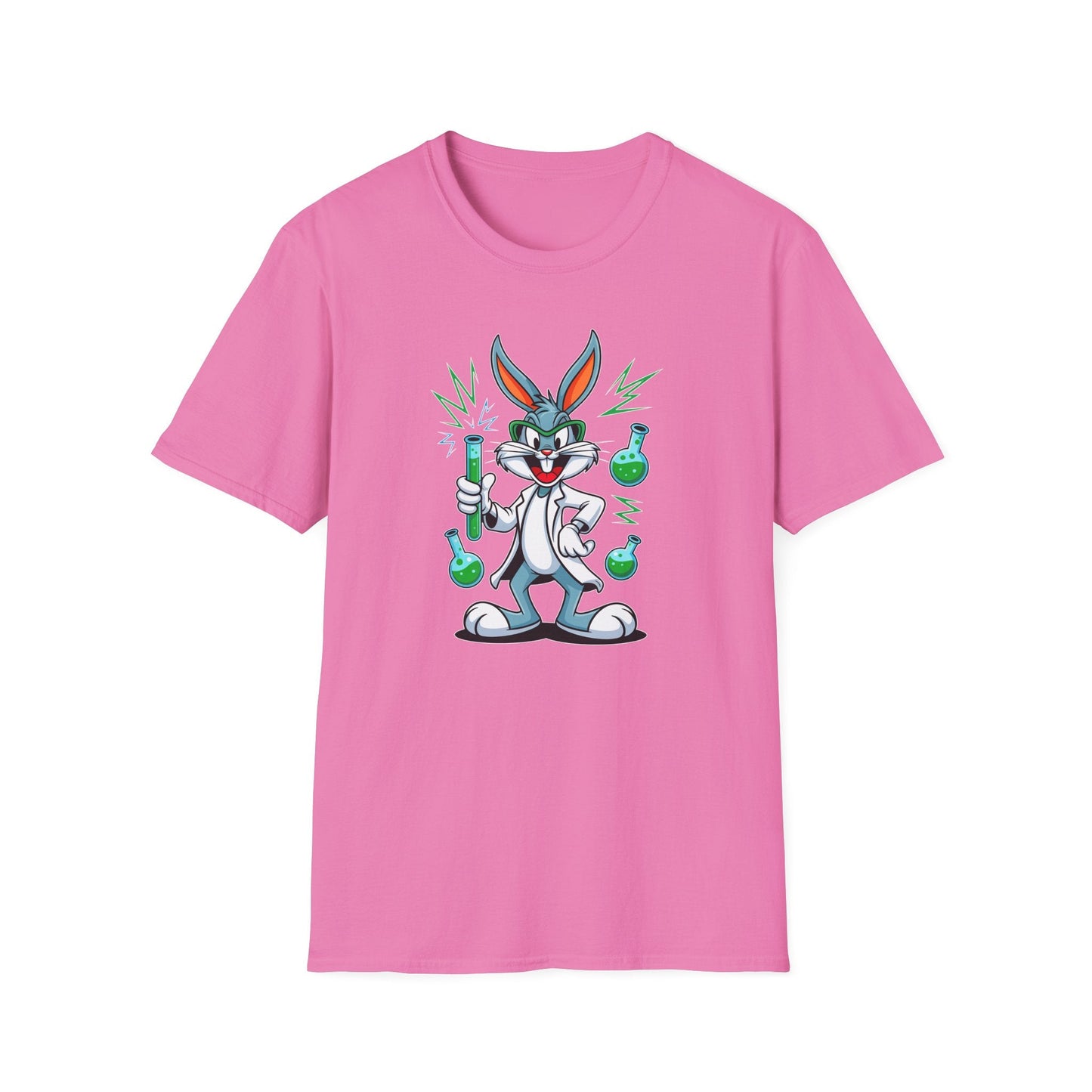 Bugs Bunny T Shirt Unisex Softstyle Cartoon Tee 100 Percent Ring Spun Cotton Graphic Artwork
