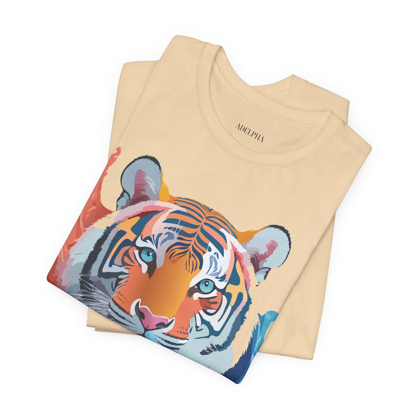 Tiger Graphic Unisex 100 Cotton Vintage Art with Animal Tee 22