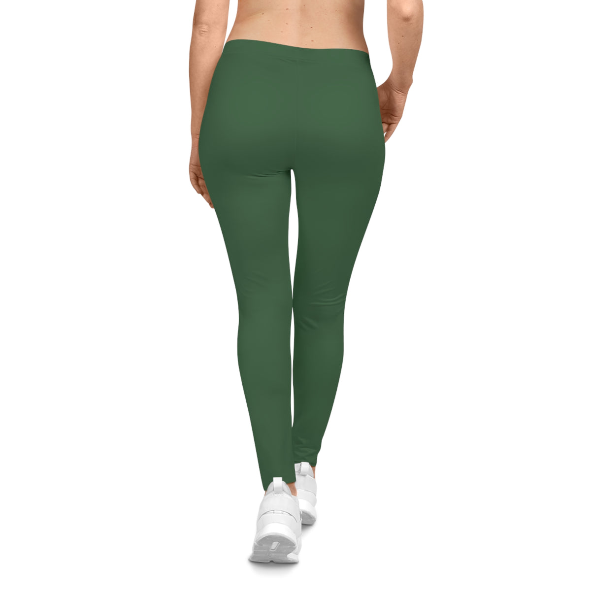 Hunter Green Color Women's Poly-Span Casual Leggings XS-2XL