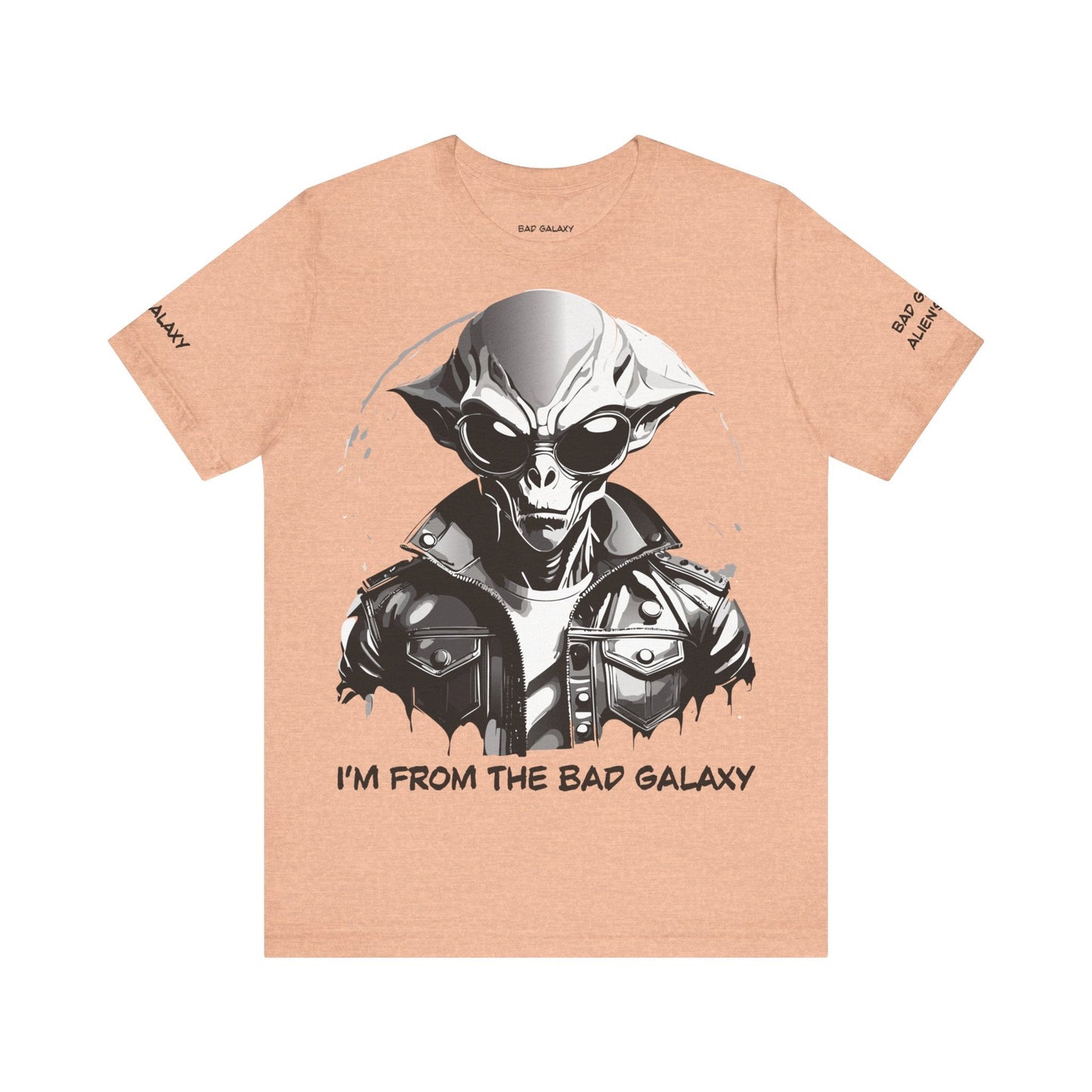 Tee Shirt With Alien From Bad Galaxy 100 Cotton Made In USA Eco Friendly Ink Graphic Edition