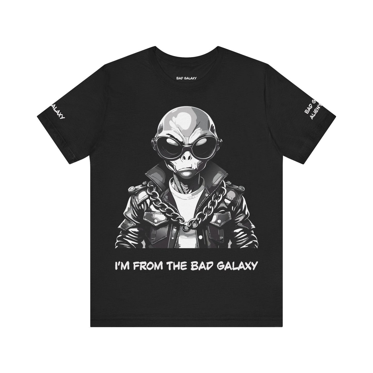 Tee Shirt With Alien From Bad Galaxy 100 Percent Cotton Made To Order Eco Friendly Inks Tee
