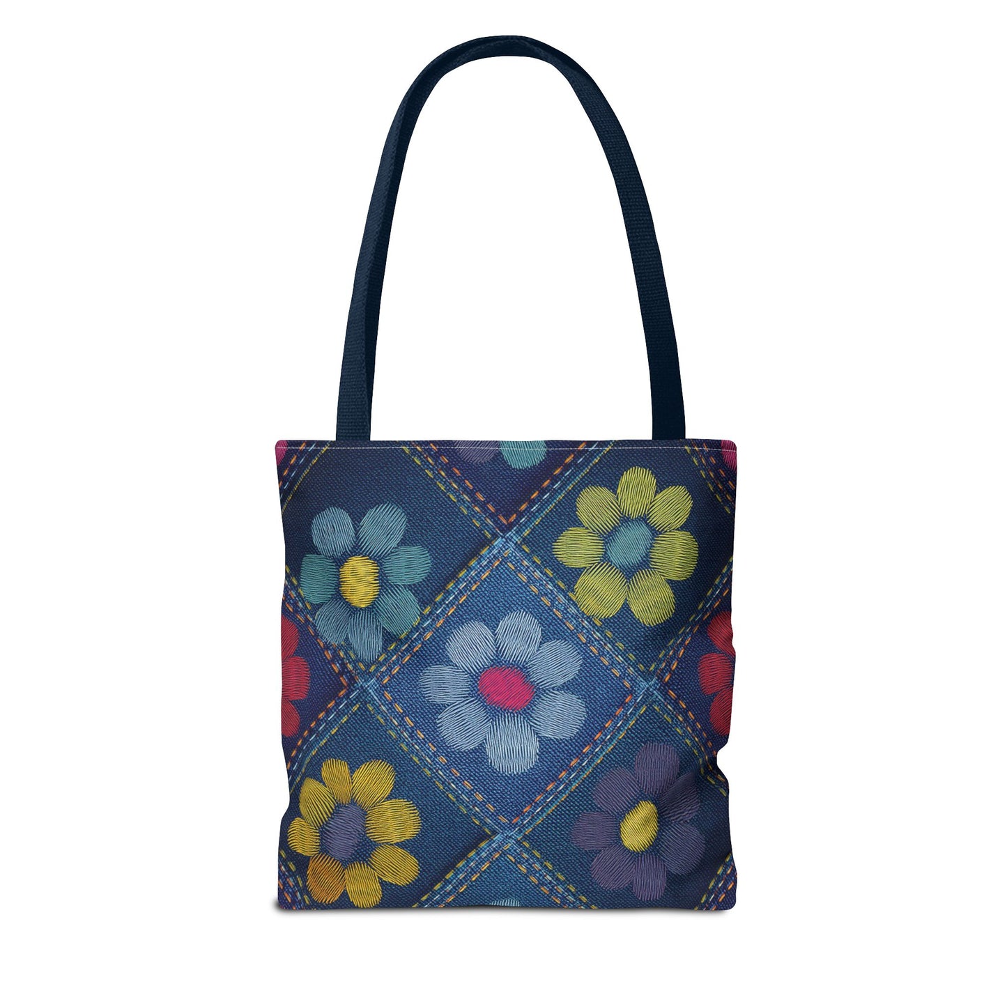 Denim Fabric Imitation Print Unisex Canvas Bag Poly Spun 3 Sizes Tote Bag 179
