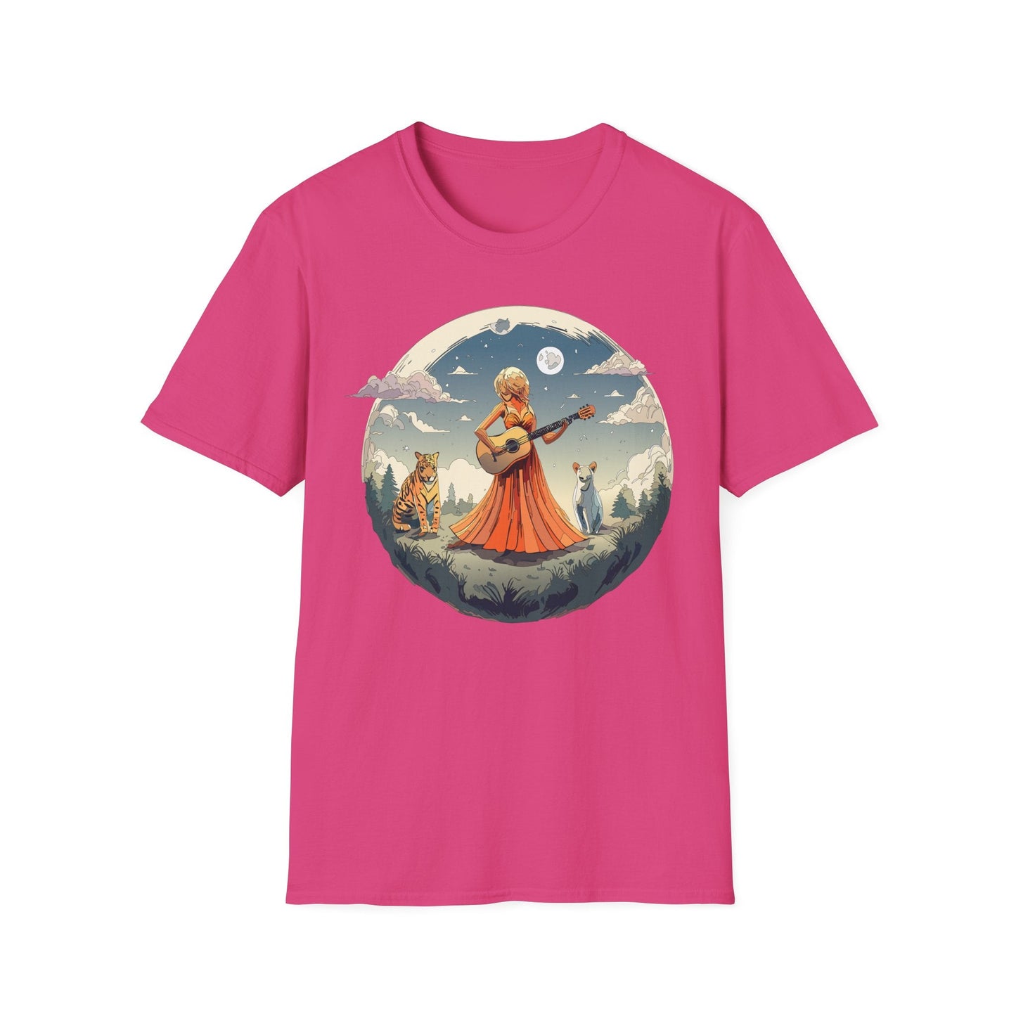 Womens Graphic T Shirt Art Design Tee Ladies Unisex Softstyle Cotton Tee Gildan 64000 Comfort