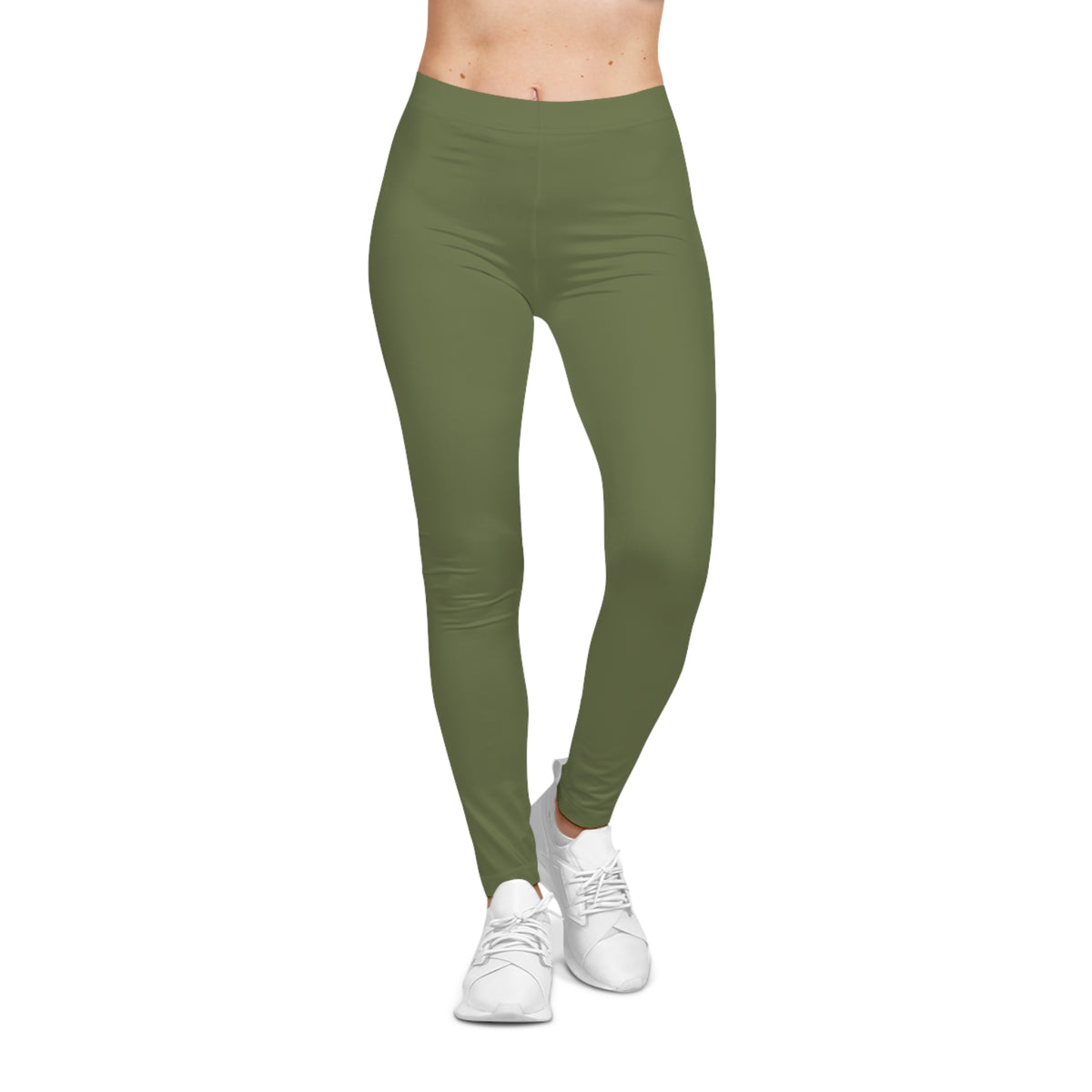 Moss Color Women's Poly-Span Casual Leggings XS-2XL