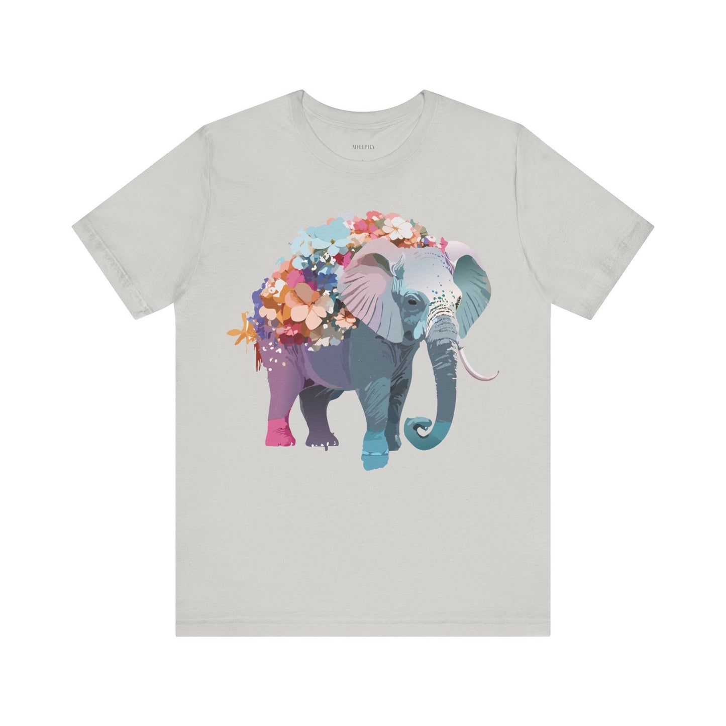 Adelpha Elephant Graphic Tee Unisex Short Sleeve Vintage Inspired Art Design Collection