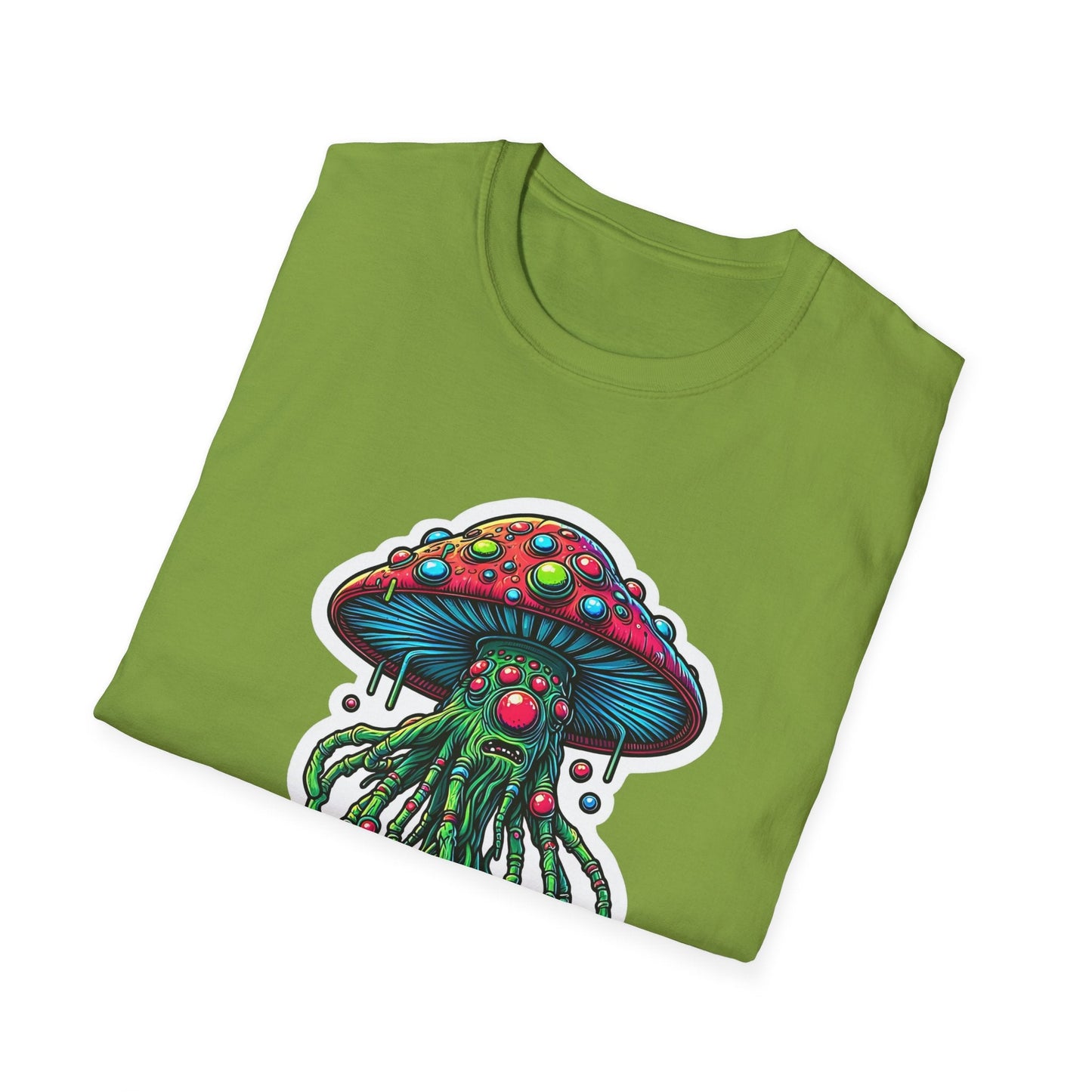 Funny Mashroom Graphic Unisex Softstyle Cotton With Cartoon Illustration Design 28