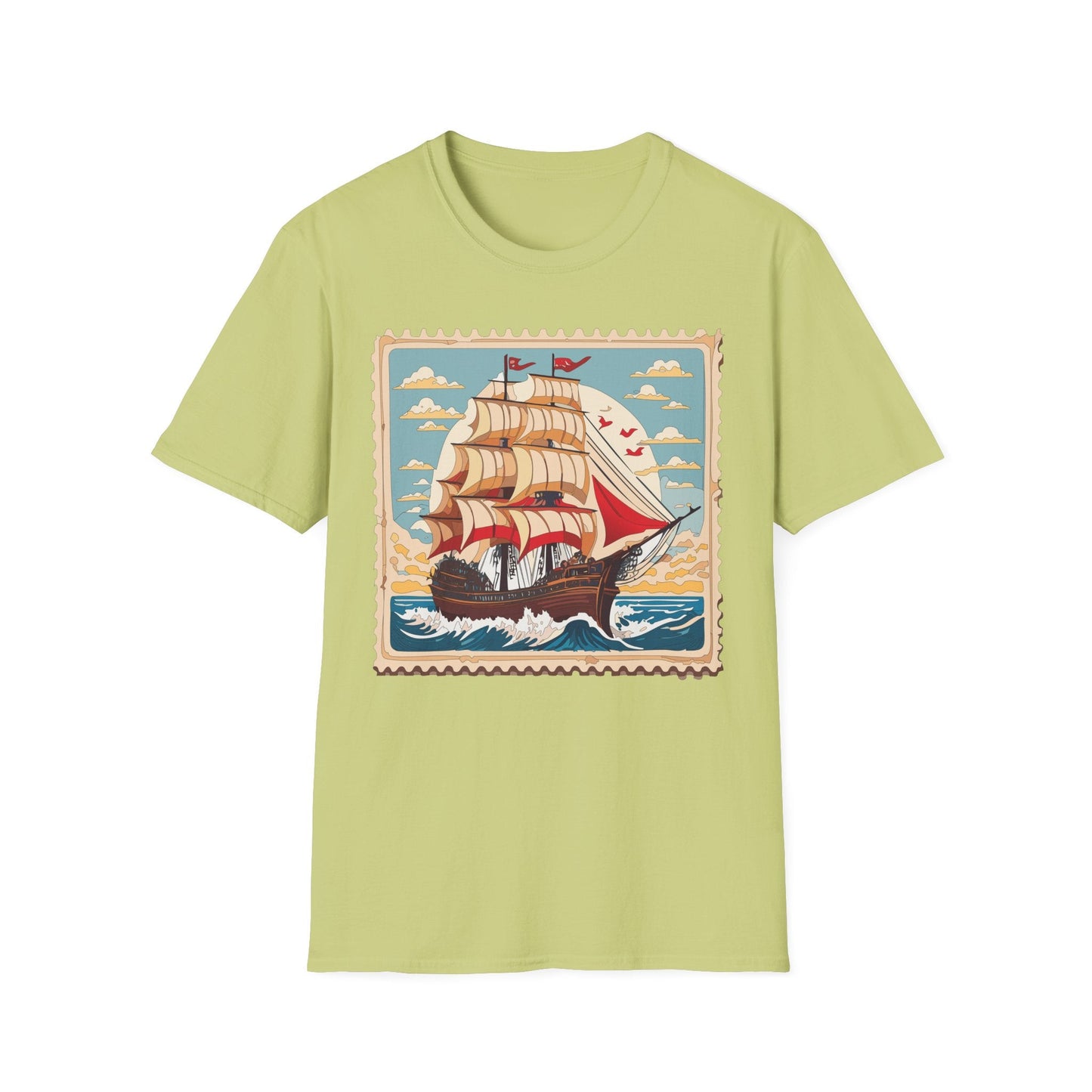 Ship T Shirts Frigate T Shirts Vessel Tee Shirt Unisex Softstyle Gildan 64000 Cotton Tee