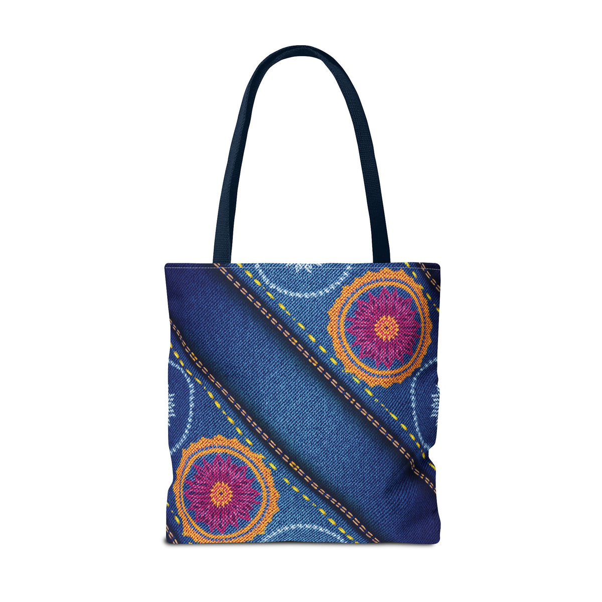 Diwali Graphic Denim Fabric Imitation Print Unisex Canvas Bag Poly Spun 3 Sizes Tote Bag 205-14