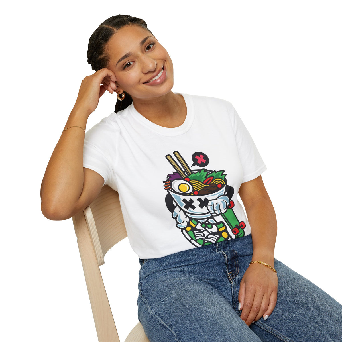 Unisex Cotton T-Shirt with Cartoon Graphic Design
