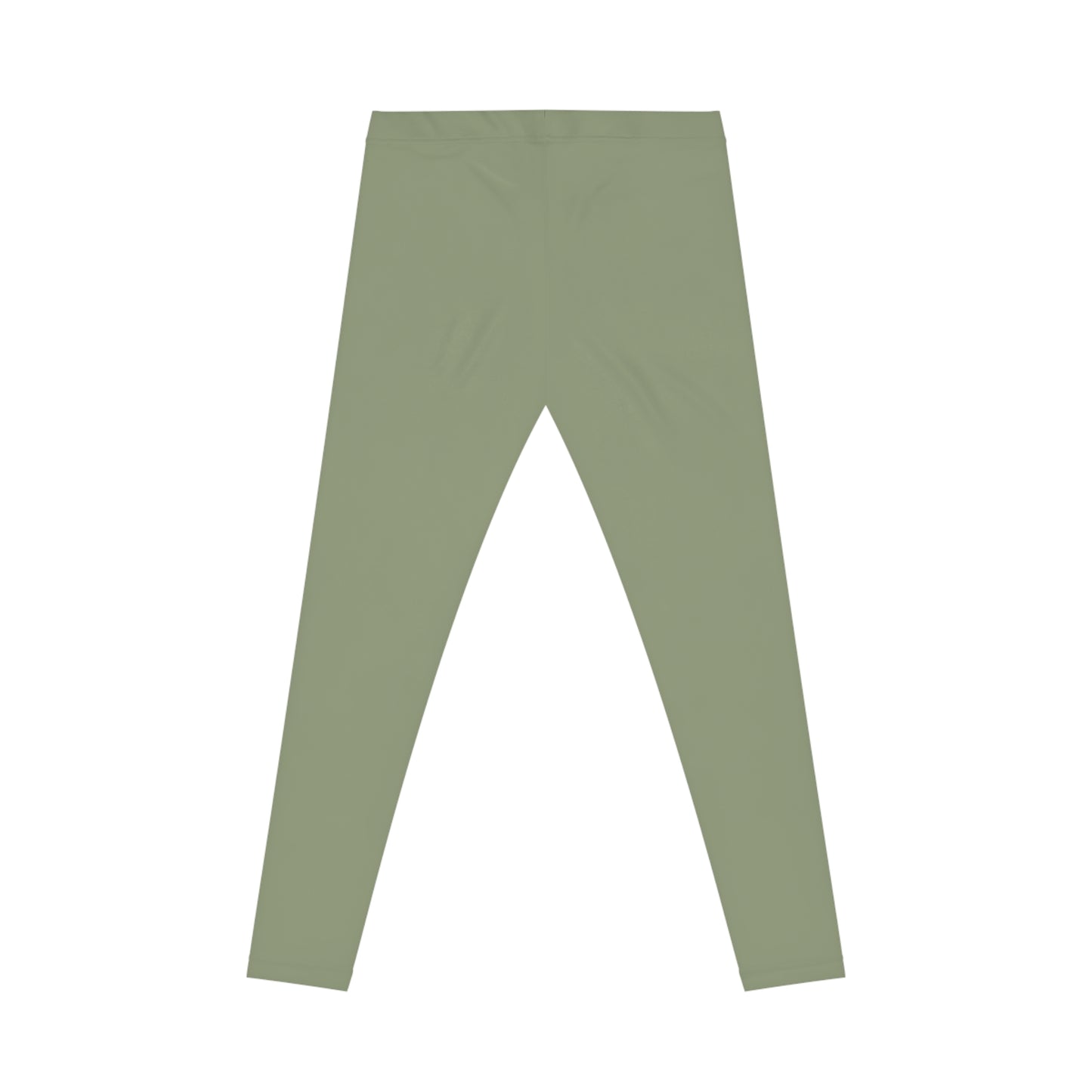 Dusty Sage Green Color Women's Poly-Span Casual Leggings XS-2XL