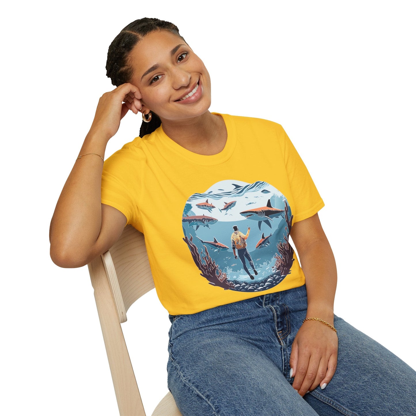Ocean Graphic Unisex Softstyle Cotton Tee 2