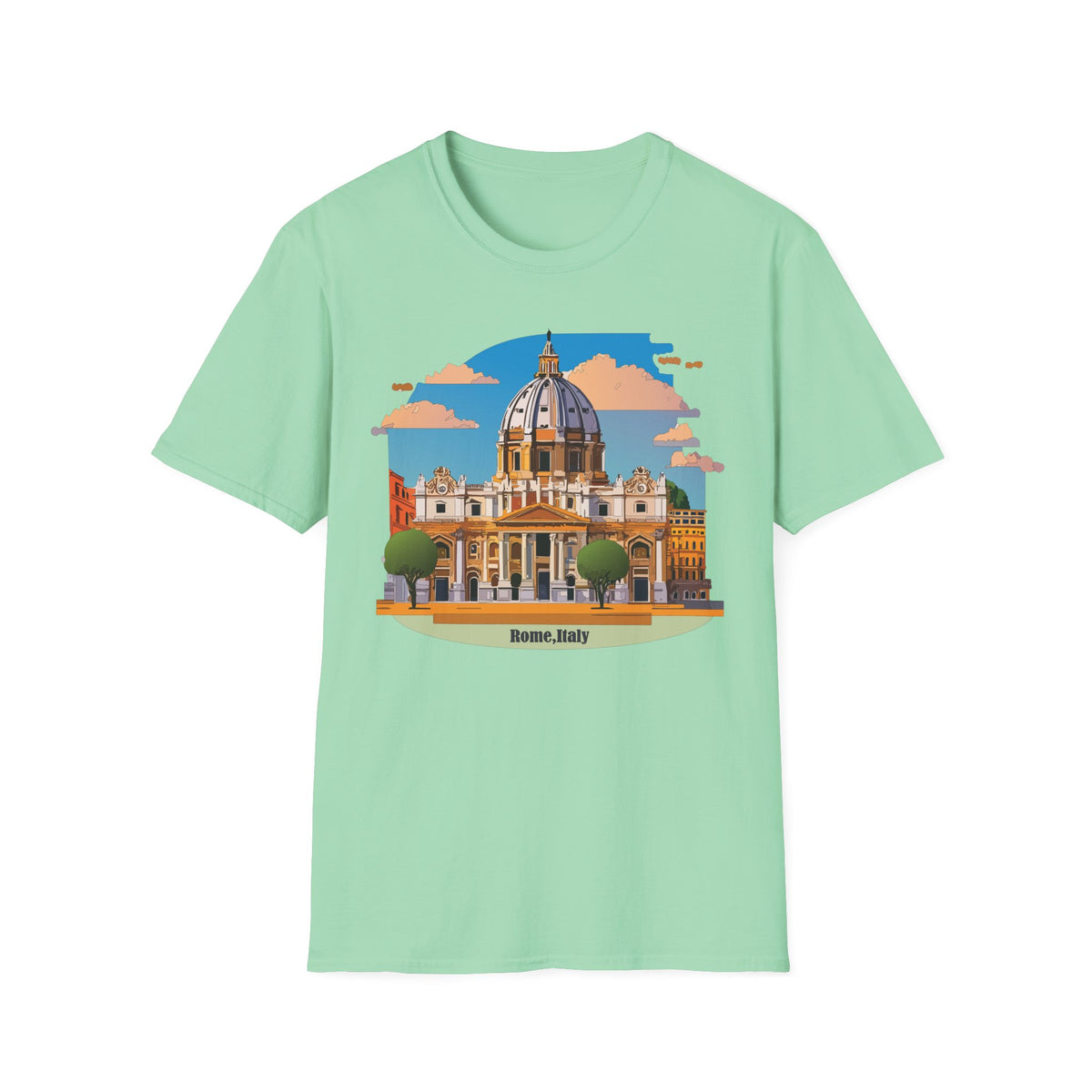 St. Peter's Basilica Illustration T-Shirt | Rome Landmark Tee