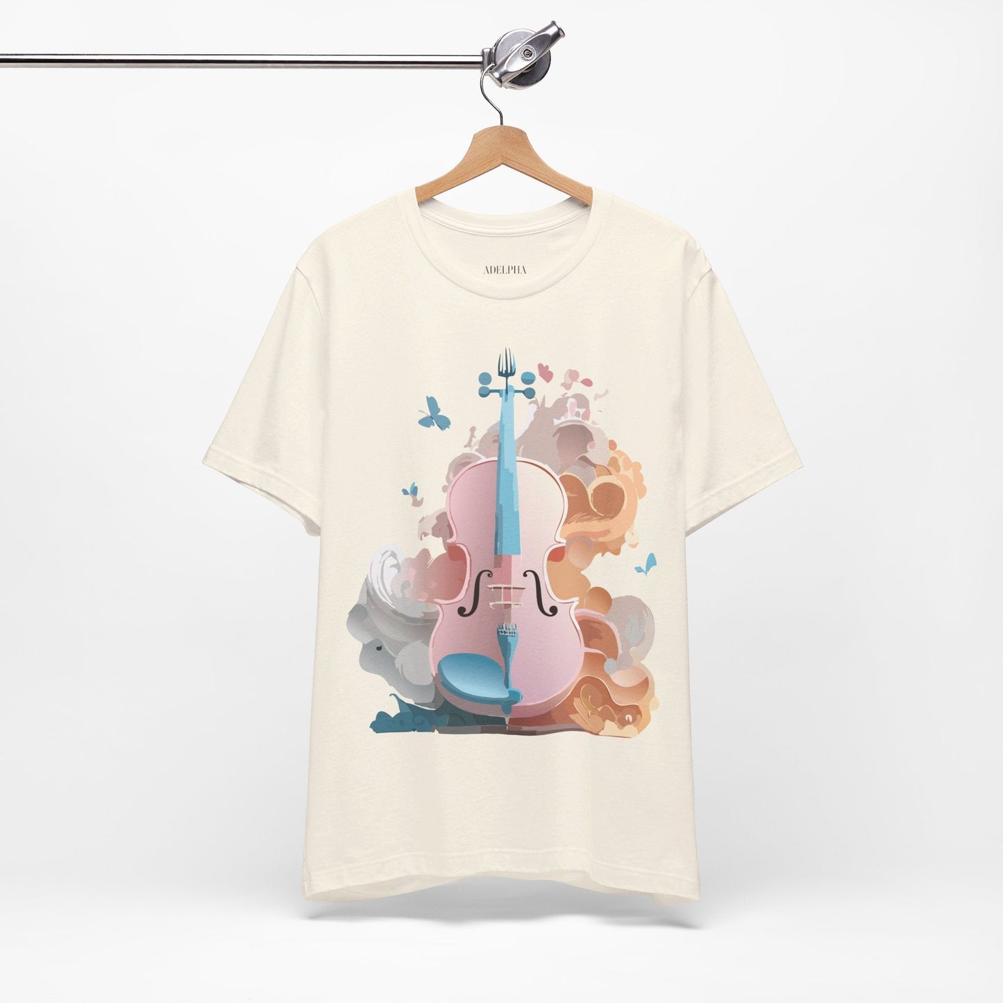 Music Graphic Unisex 100 Cotton Vintage Art with Musical Elements Tee 7
