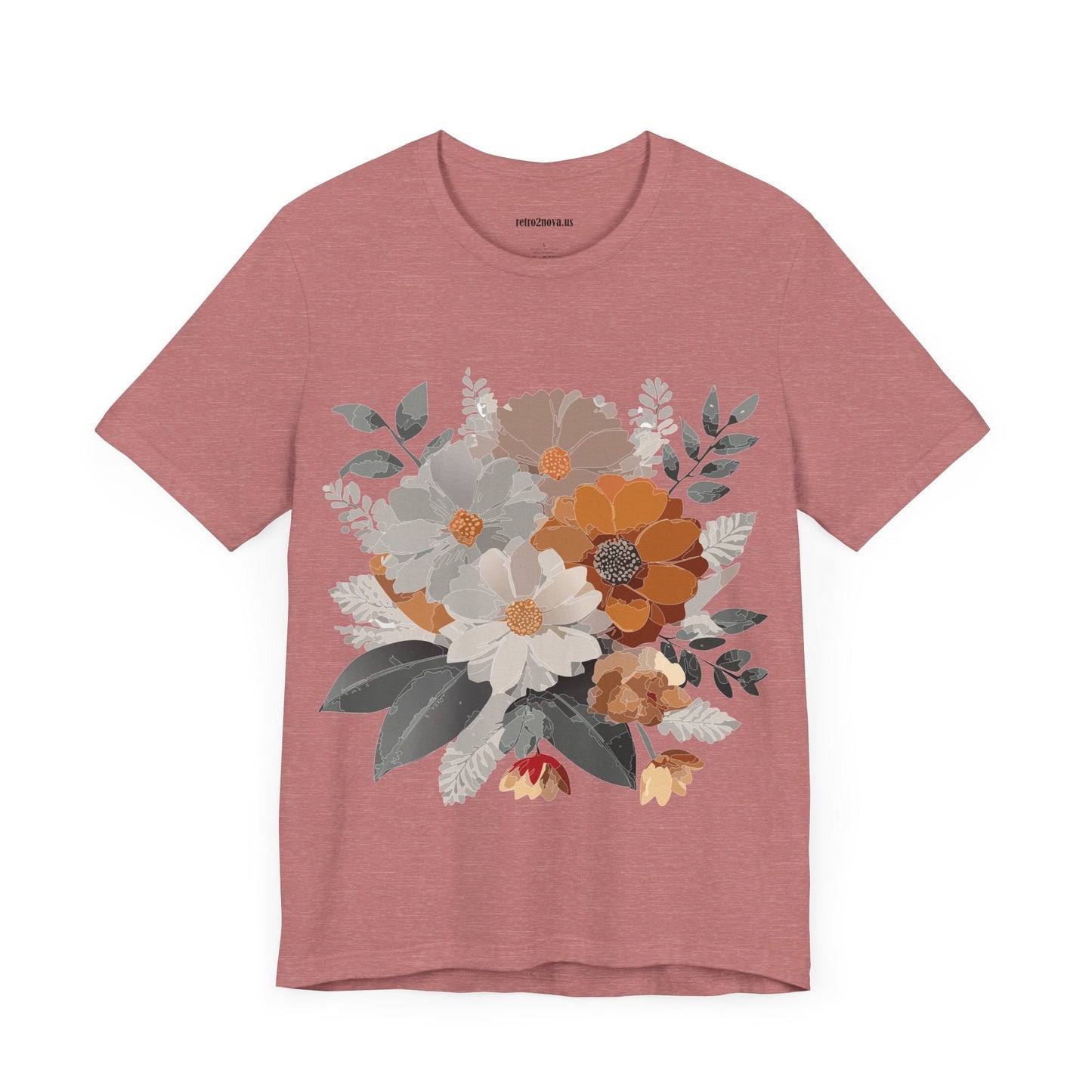 Flowers Shirt Floral Shirt Unisex Tee Lightweight Jersey Short Sleeve Floral Print Free Shipping