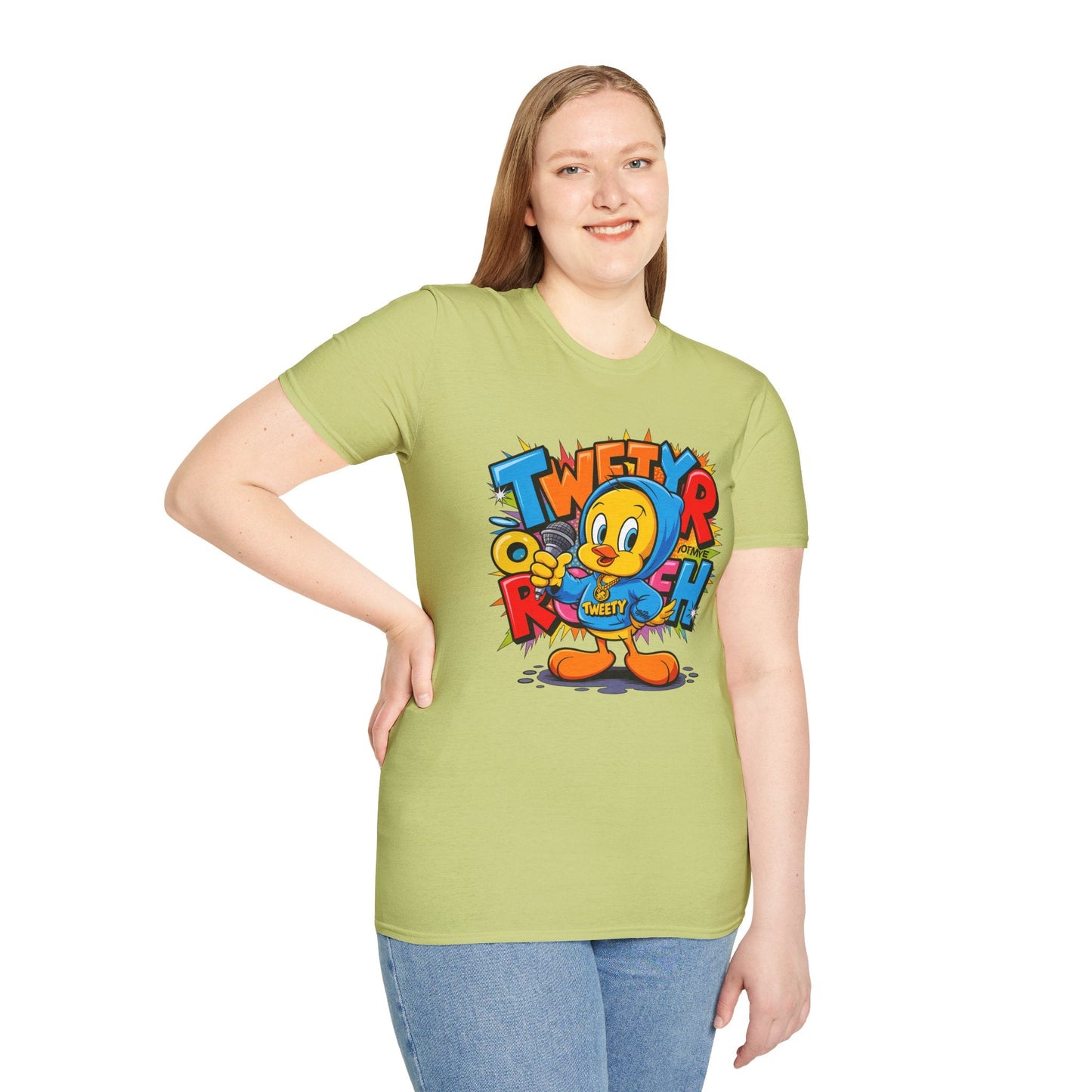 Cartoon T Shirt With Animation Funny Animals Tee Unisex Gildan Softstyle 64000 Pro