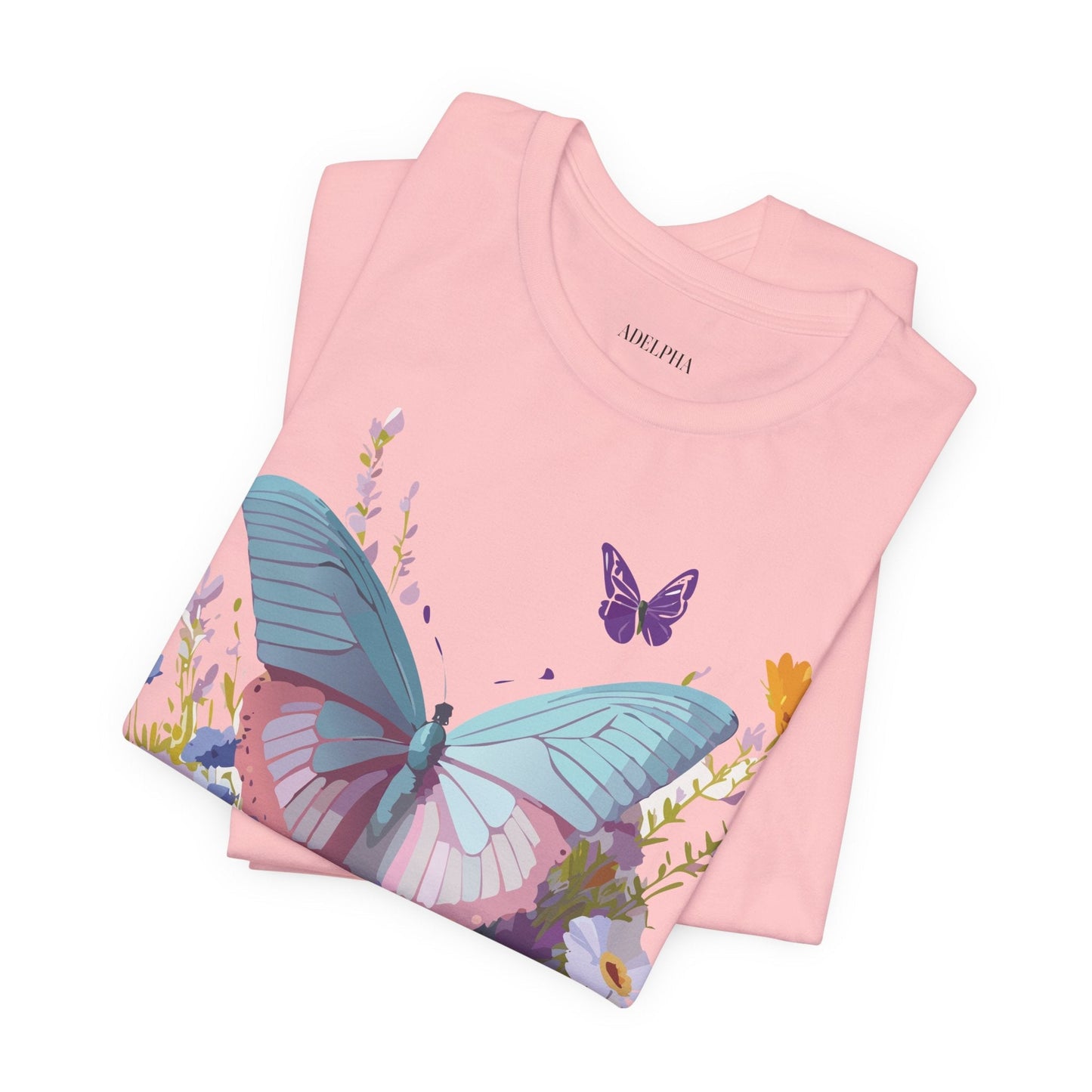 Butterfly Graphic Tee Unisex Short Sleeve Jersey Vintage Artwork Adelpha