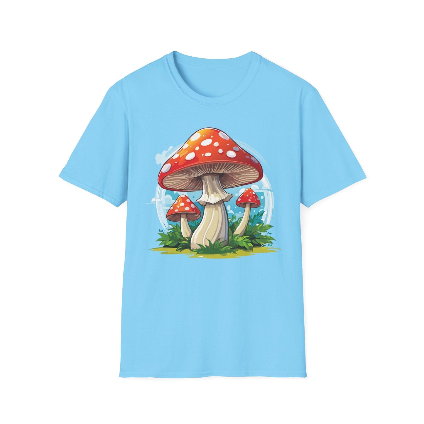 Mashroom Tee Shirt Unisex Funny Mashroom Design 100 Percent Cotton Softstyle Tee