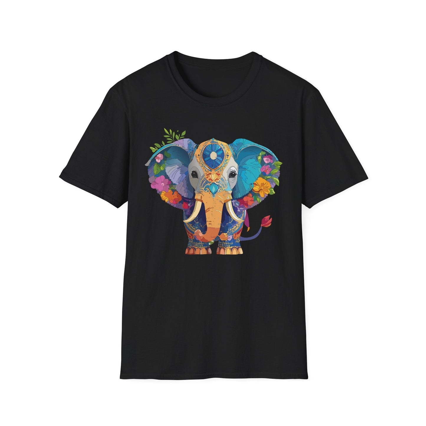 Elephant Graphic Shirt For Adults Unisex Softstyle Tee 100 Percent Cotton Gildan 64000