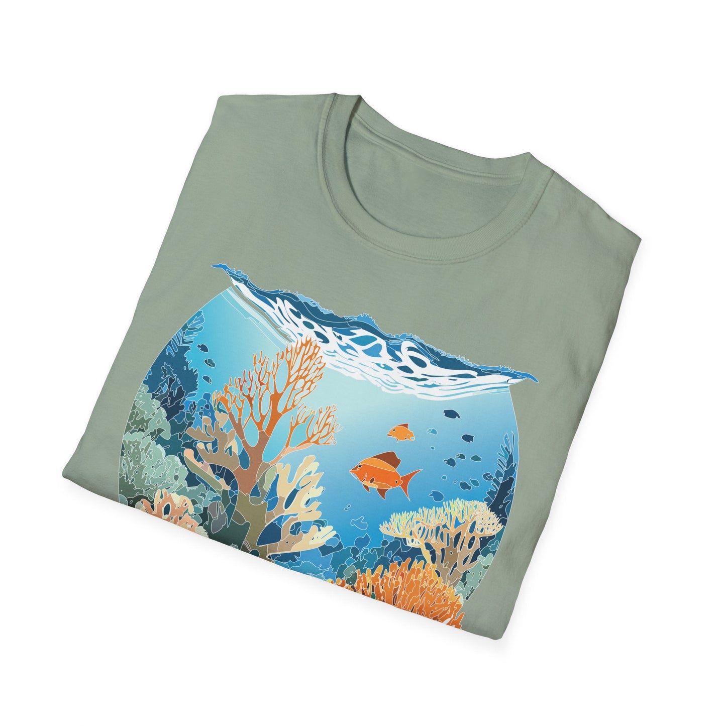 Ocean Tee Shirt Unisex Gildan Softstyle Cotton Tee Shirt 64000 Lightweight Breathable Comfort
