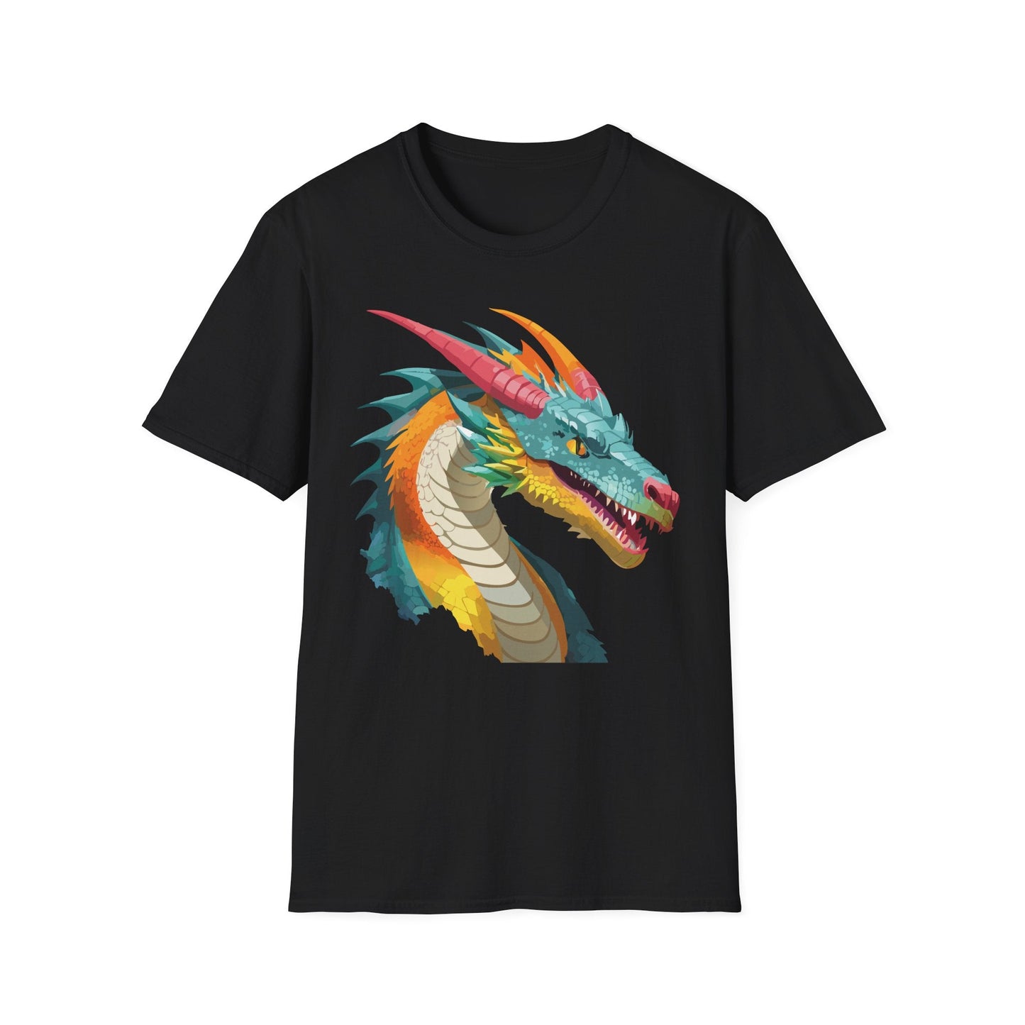 Dragon Graphic Unisex Cotton Softstyle Art Design Tee With Animals 1