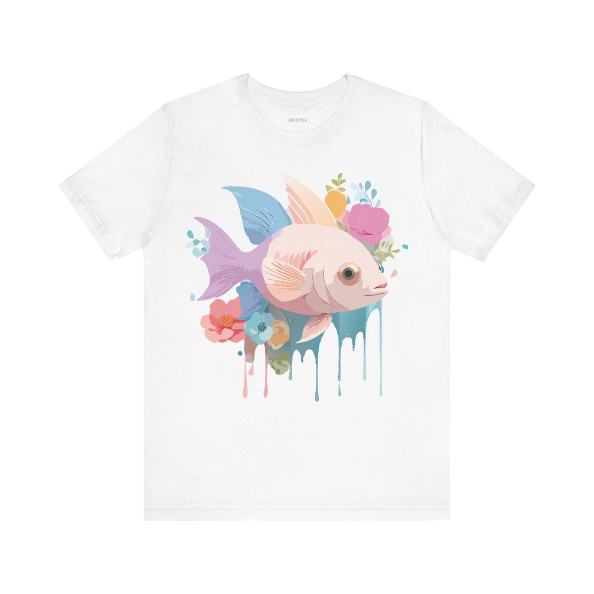 Fish Graphic Design Tee Bella+Canvas Unisex 100 Cotton Tee Shirt a102