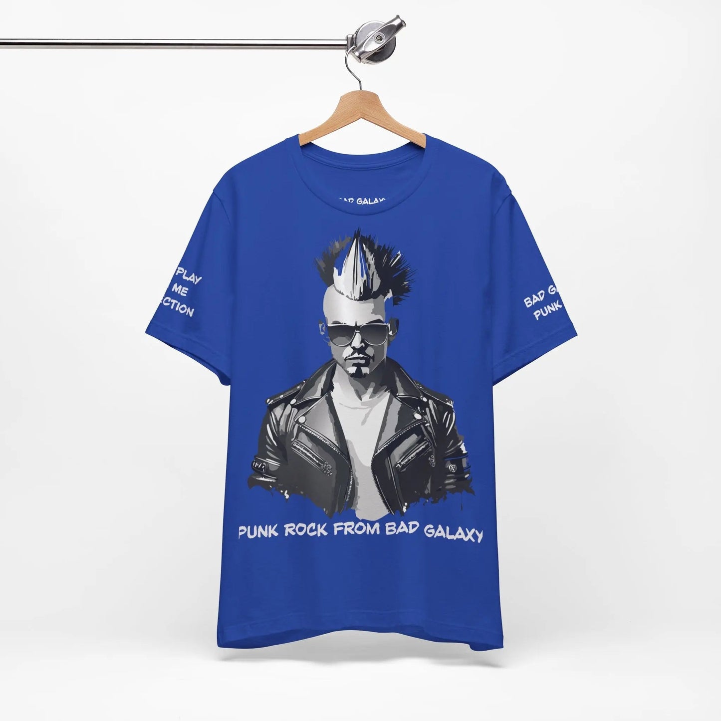 Punk Rock Tee Shirt Made To Order From Bad Galaxy Eco Friendly Inks Cotton Tee Made In USA